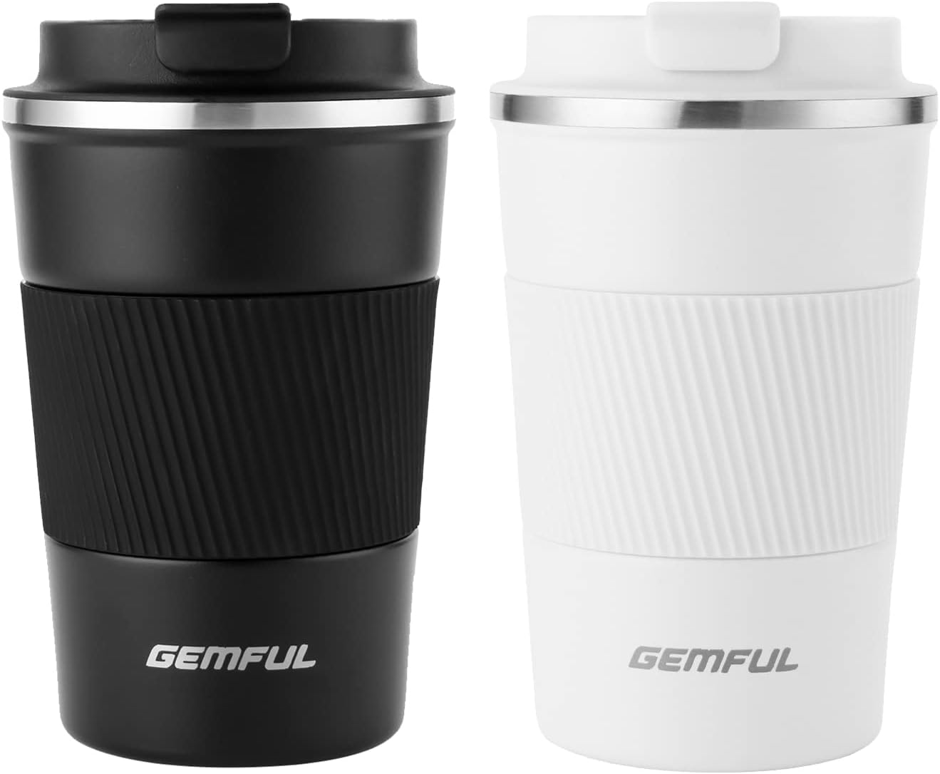 GEMFUL Travel Coffee Mug Insulated Stainless Steel Coffee Cup for Cold and Hot D...