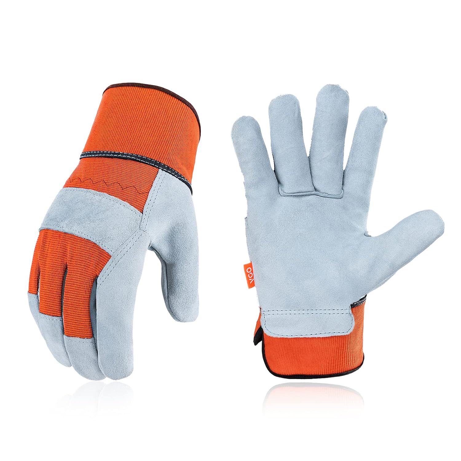 Vgo... Gardening Gloves, Special Cowhide Work Gloves, Innovative Thornproof Util...