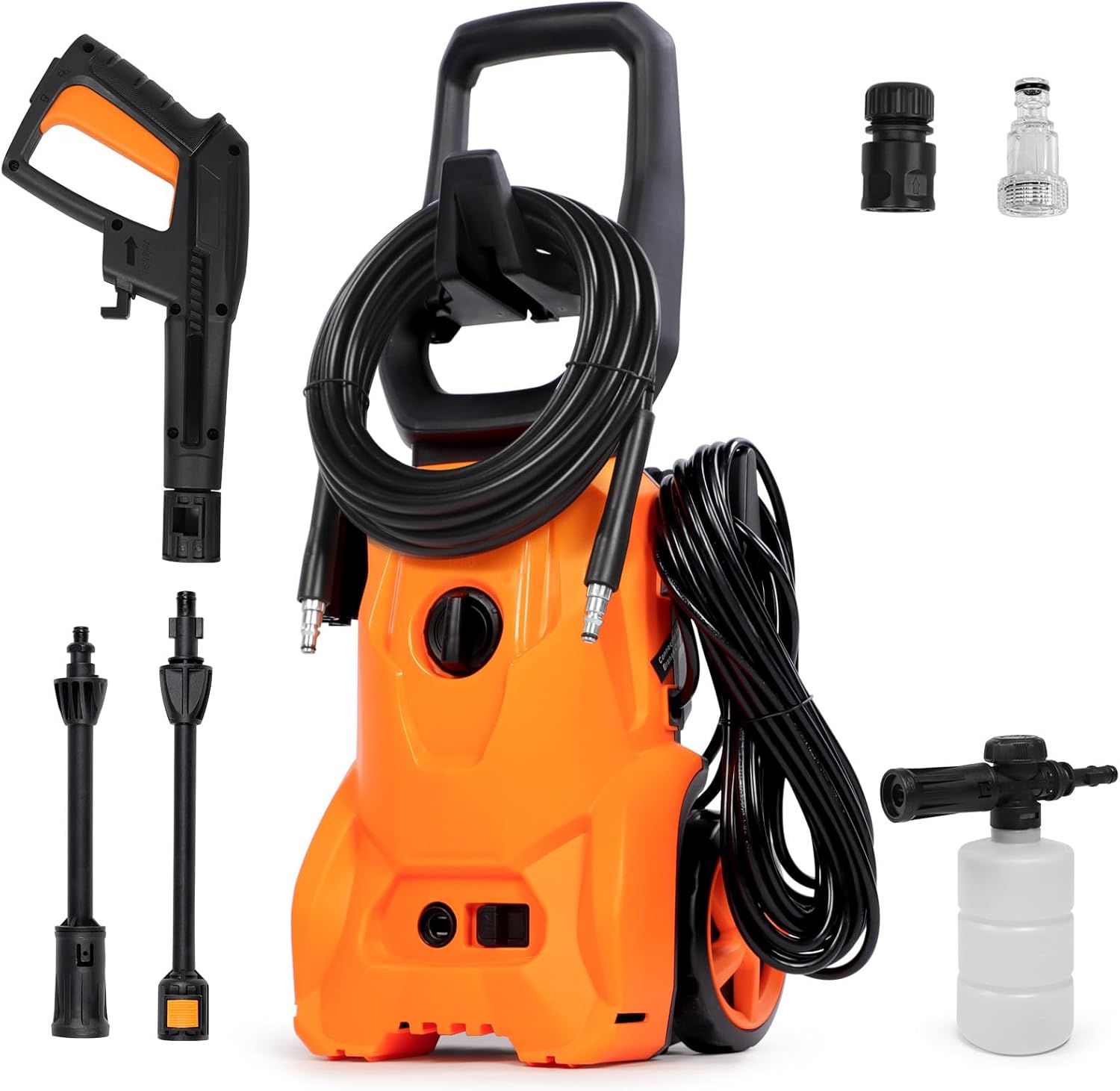 Electric Pressure Washer,1800w,140Bar,7L/min,Power Washer with Adjustable Nozzle...