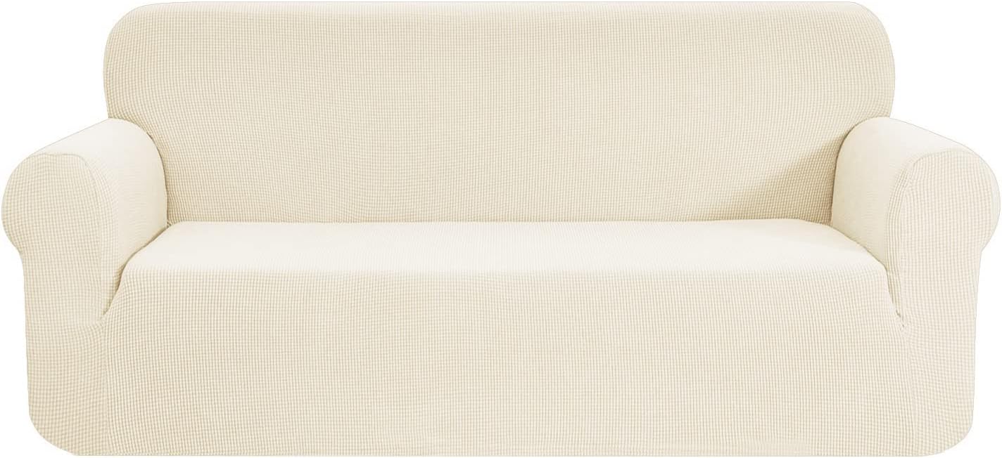 SAMSTEX Stylish Sofa Cover Stretch 1-Piece Sofa Slipcovers High Stretch Sofa Cov...