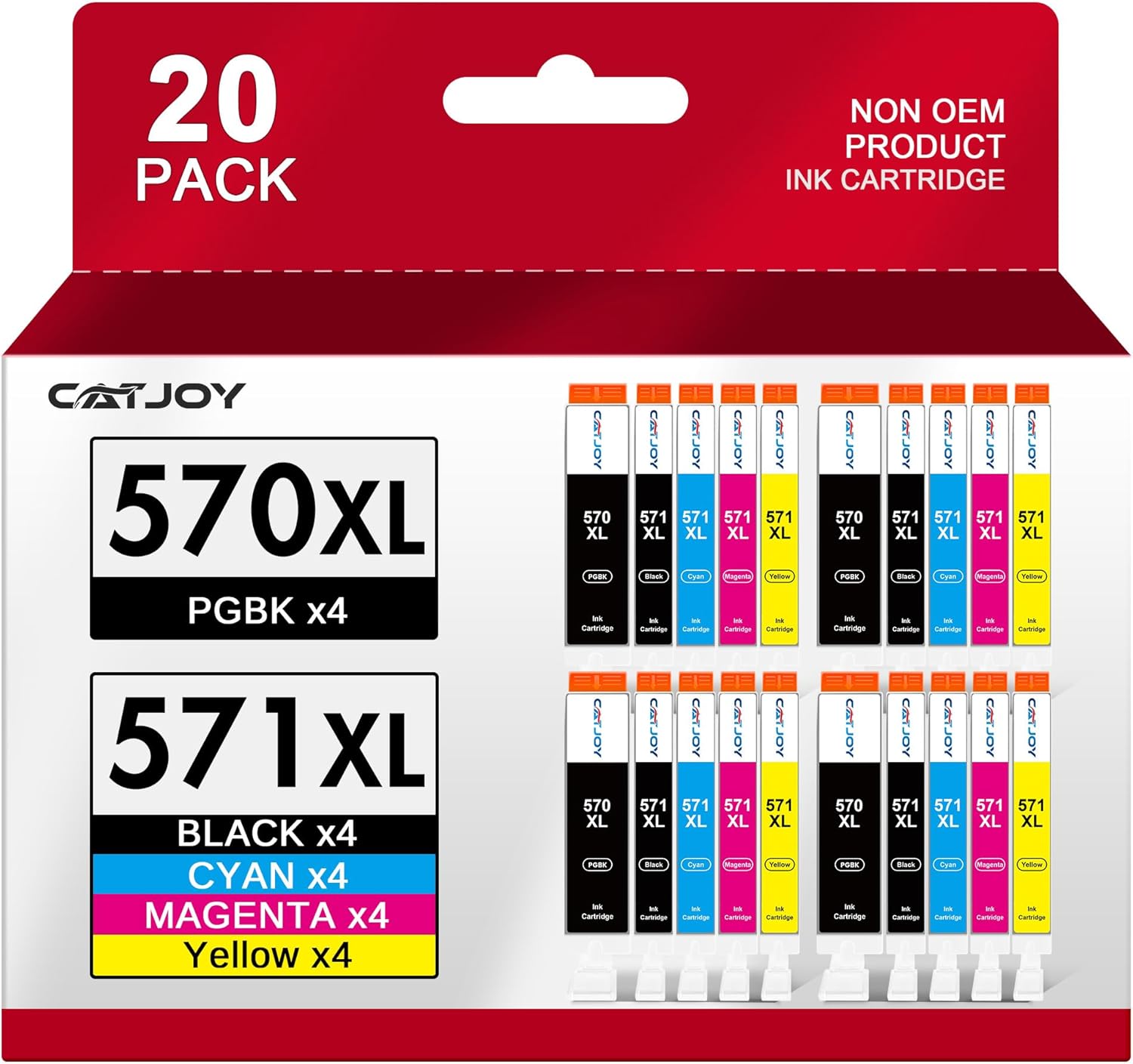 CATJOY 570 571 Ink Cartridges Replacement for Canon 570XL 571XL Canon PGI-570XL...