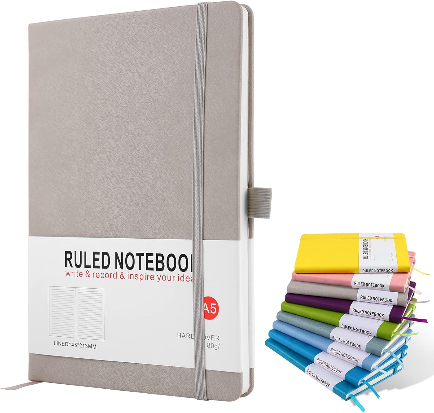 A5 Notebook, High-Quality Hardback Journal Notebook, Special PU Leather for Offi...