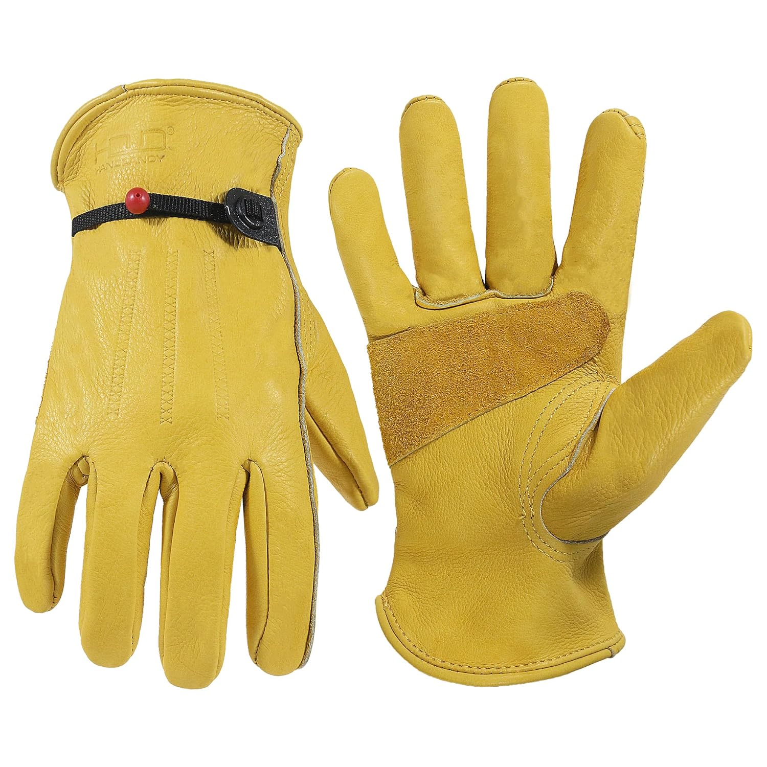 HANDLANDY Gardening Gloves for Men and Women, Thorn Proof Leather Work Gloves He...