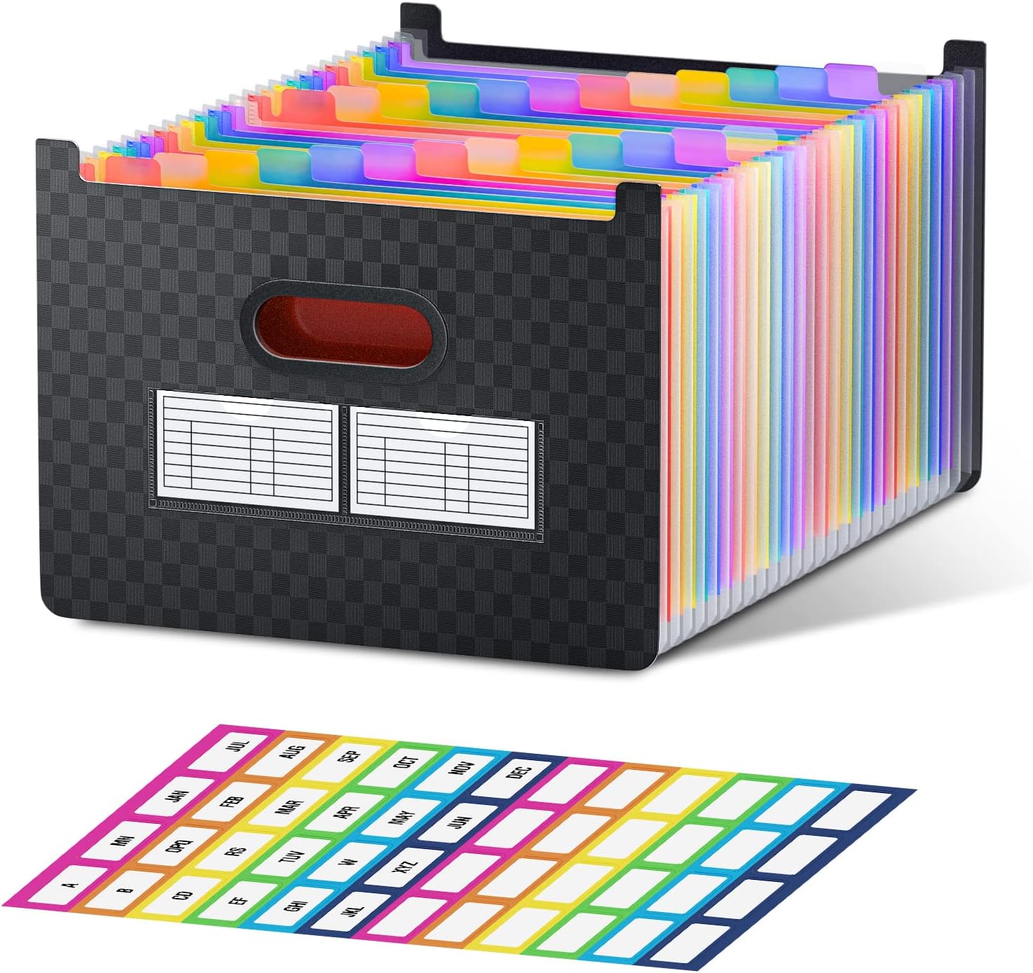 ThinkTex 26 Pockets Expanding File Folder, Upright & Open Top, A-Z Colorful Tabs...