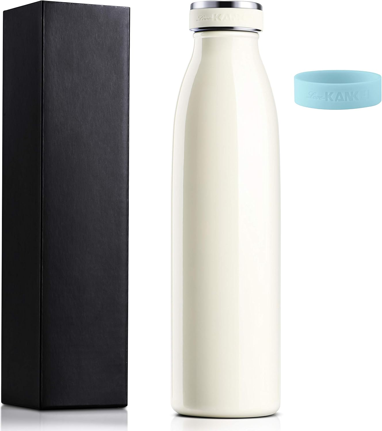 Love-KANKEI Water Bottle Vacuum Insulated Bottle 500ml/24hrs Cold - Stainless St...