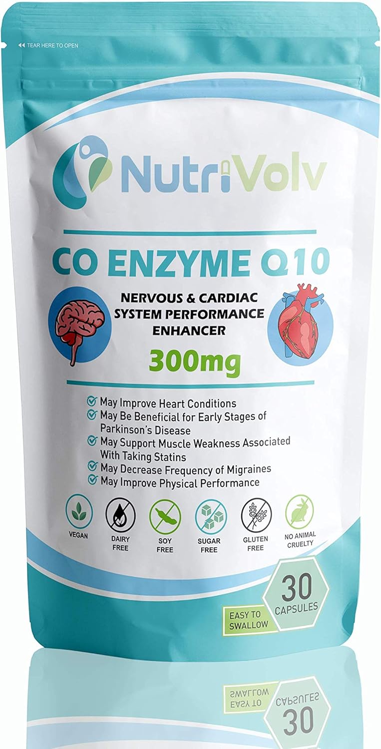 Co Enzyme Q10 300mg Heart & Brain Health Care | High Absorption Promo Pack | 30...
