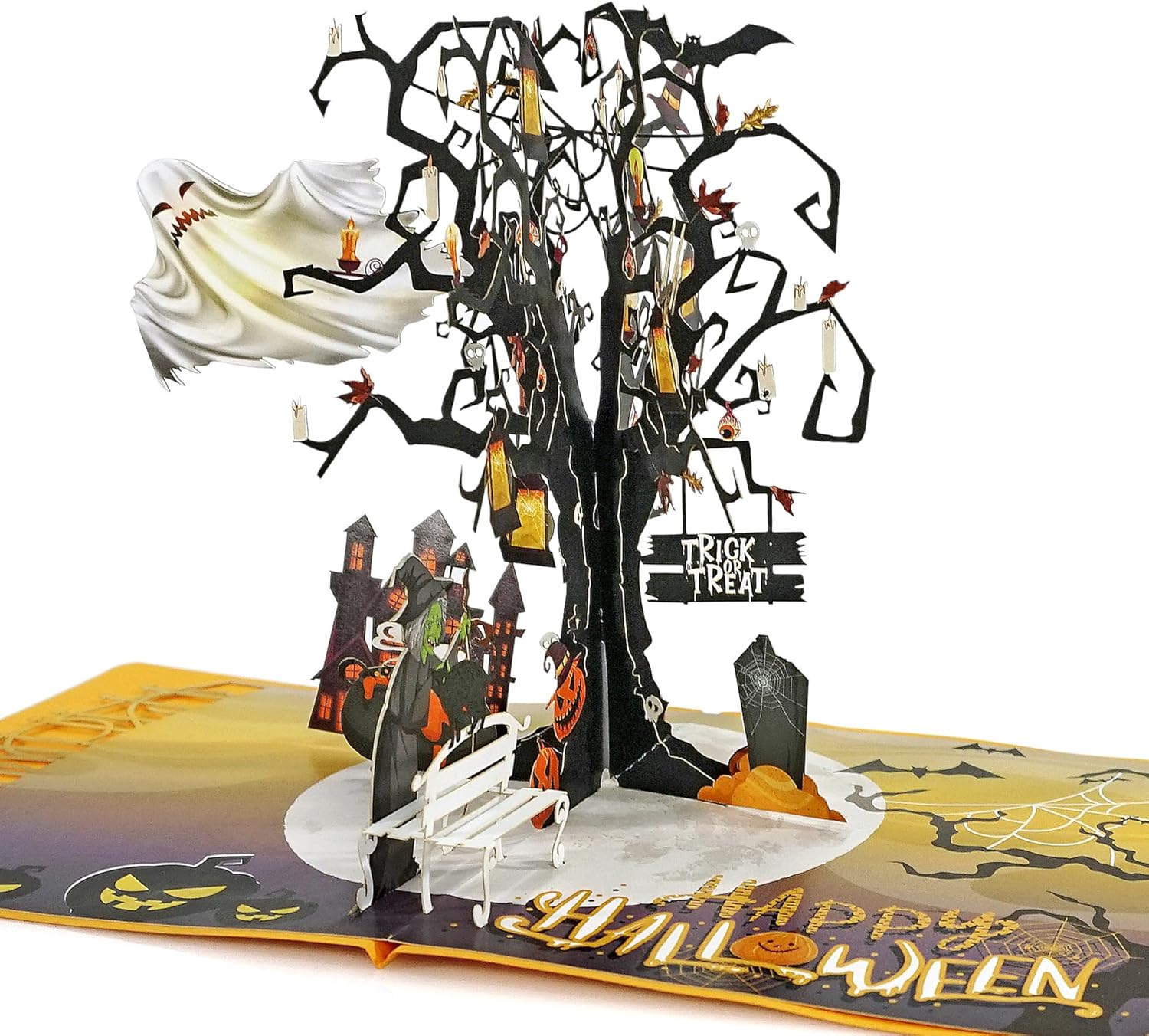 CUTPOPUP Ghost Tree Halloween Card, Special 3D Pop Up Card for Birthday, Innovat...