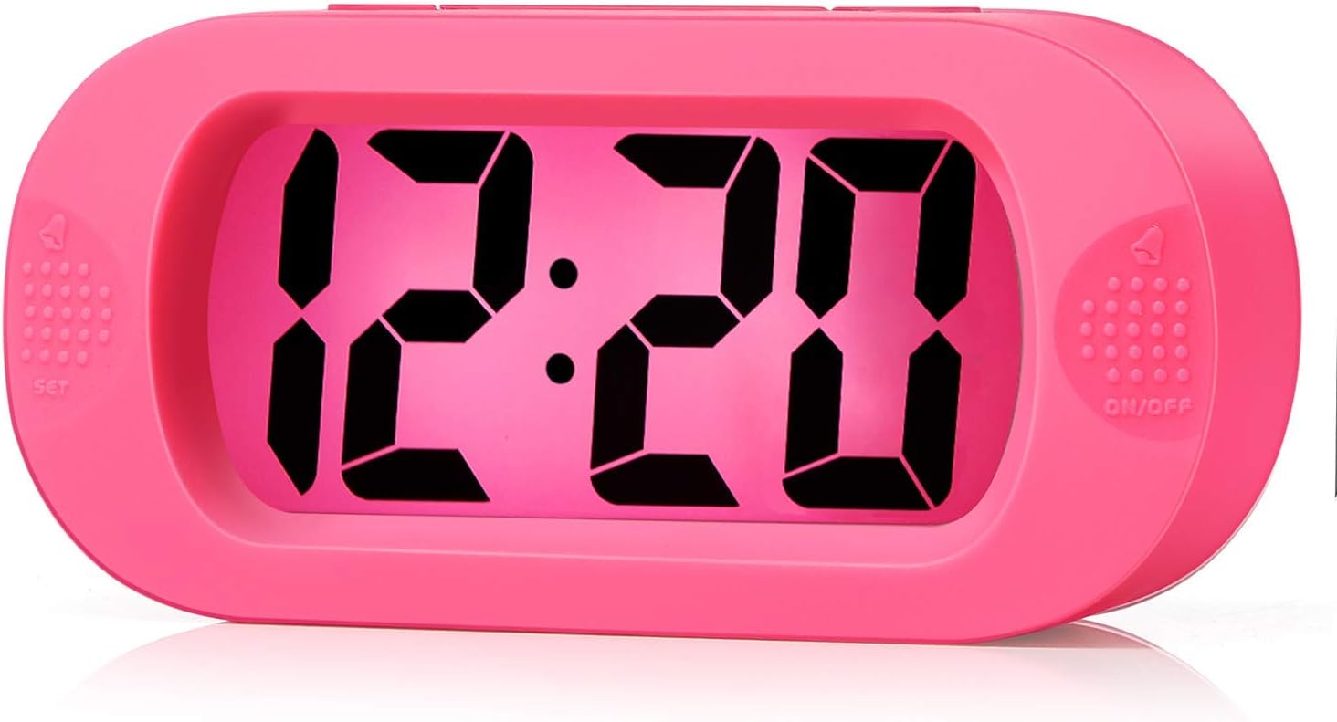 Plumeet Digital Alarm Clock Travel Clock with Snooze and Nightlight - Easy to Se...