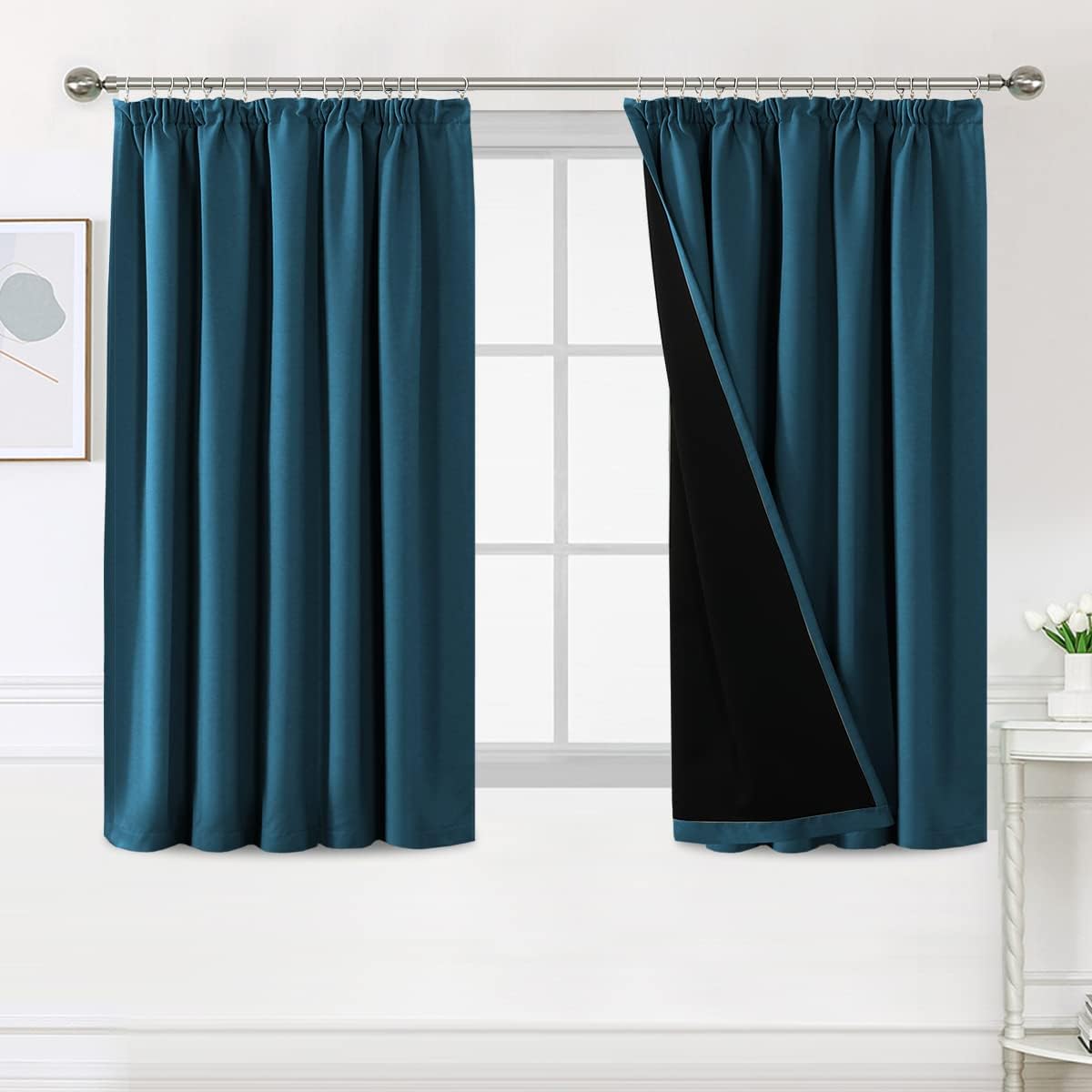BellaHills 100% Blackout Curtains, Special Thermal Insulated Curtains, Unique Cu...