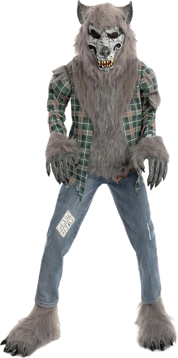 Spooktacular Creations Child Costume, Special Unisex Green Werewolf Costume with...