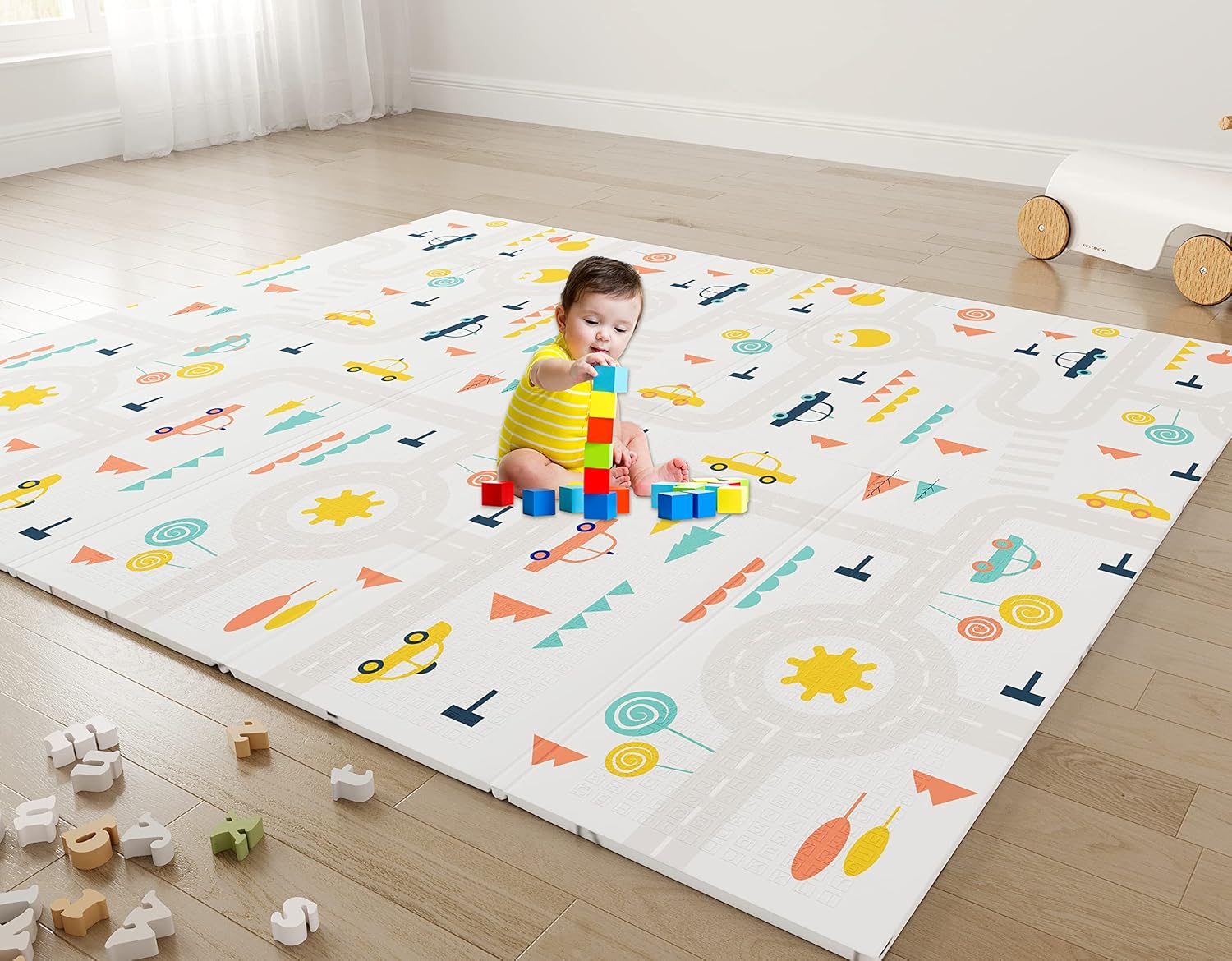 Dripex Baby Play Mat, 197×177×1.5cm Foldable Foam Playmats for Floor, Waterproof...