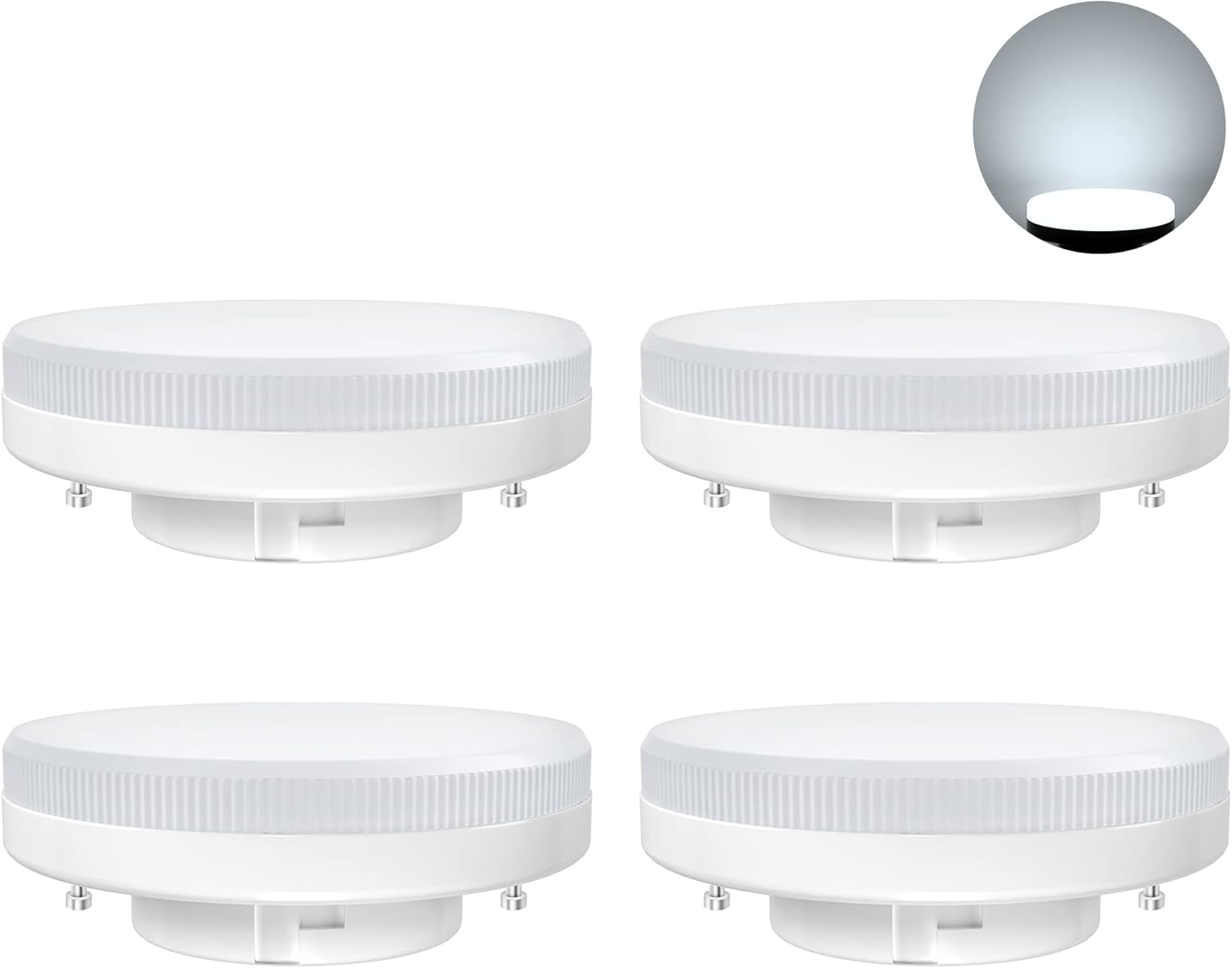 PURSNIC GX53 LED Bulb, 7W Daylight White 6000K Non Dimmable, No Flicker, Replace...