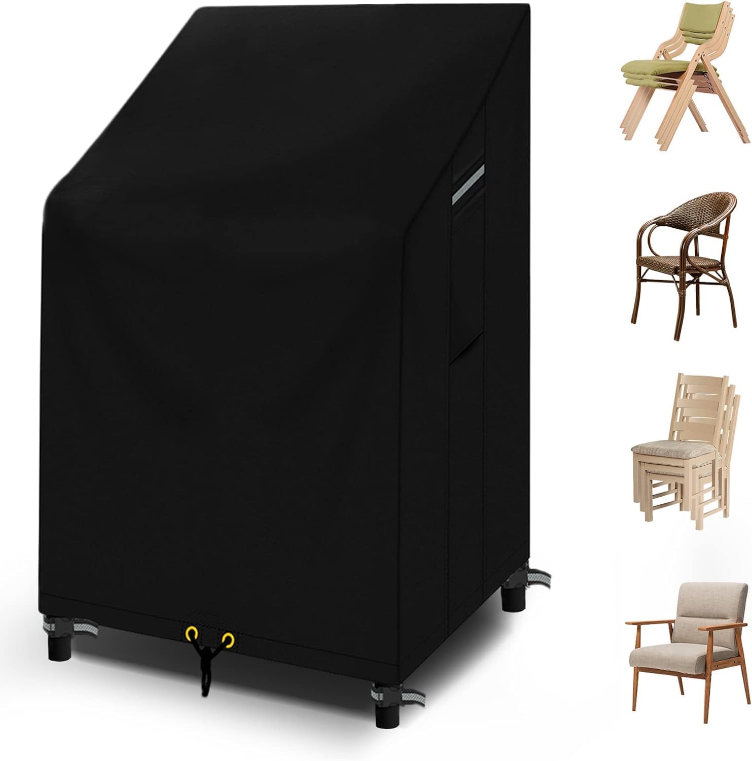 Garden Stacking Chair Cover, Outdoor Garden Chair Covers Waterproof Reclining Ch...