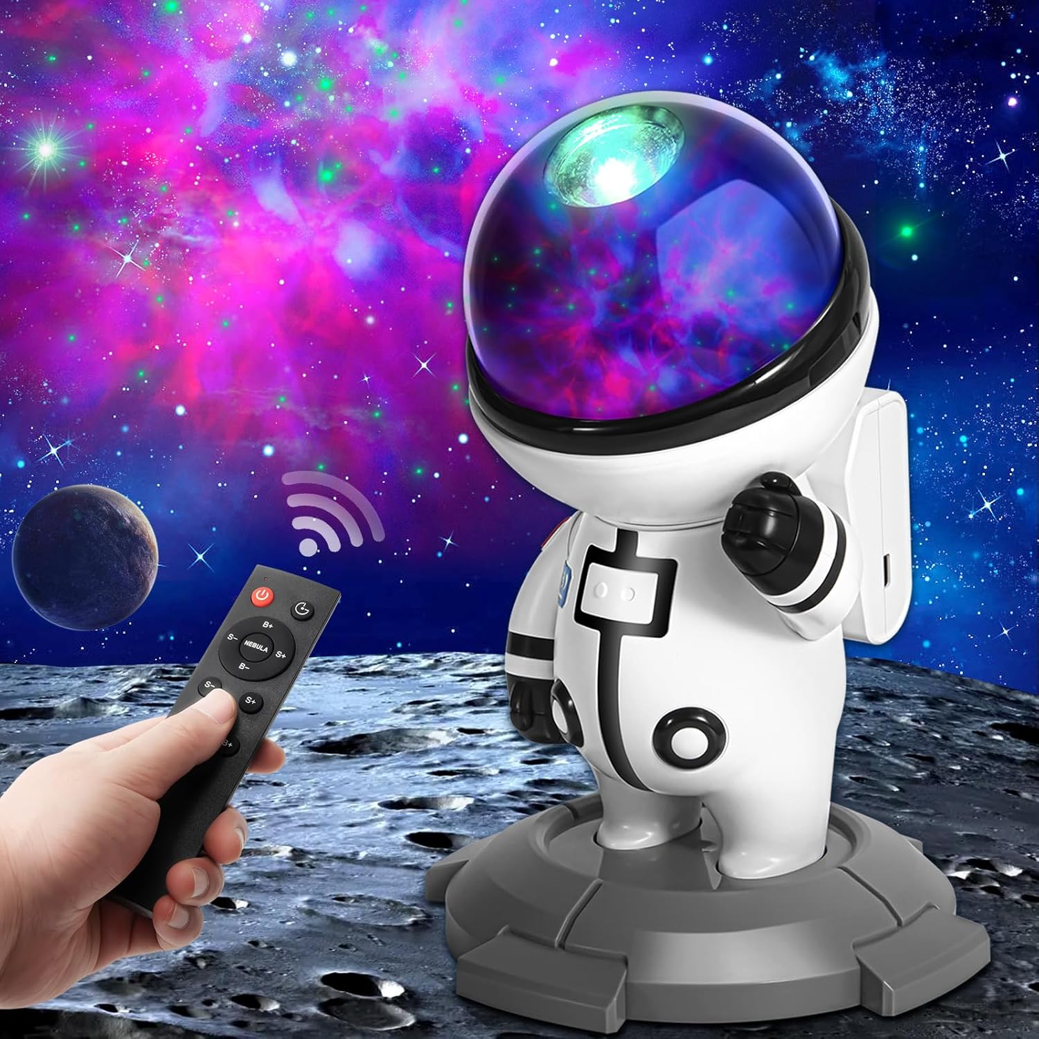 Astronaut Galaxy Projector, Star Projector, Space Night Light Projector for Kids...