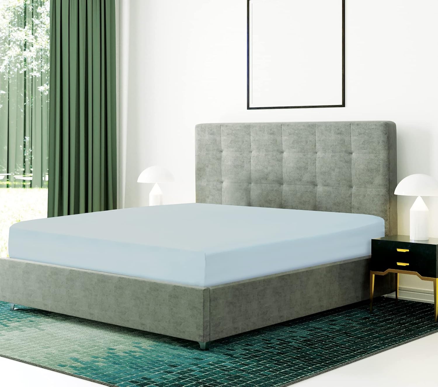 Bronwen Mathews® Microfiber King Fitted Sheet - Non Iron Brushed Deep Pocket Upt...
