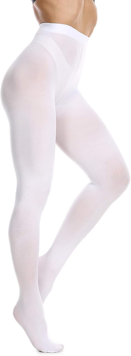 Frola Tights for Women, Special 80 Denier Semi Opaque Solid Color Footed Pantyho...