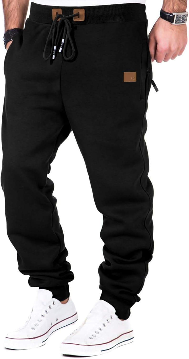 Meilicloth Mens Sweatpants Gym Running Workout Pants Athletic Drawstring Tapered...