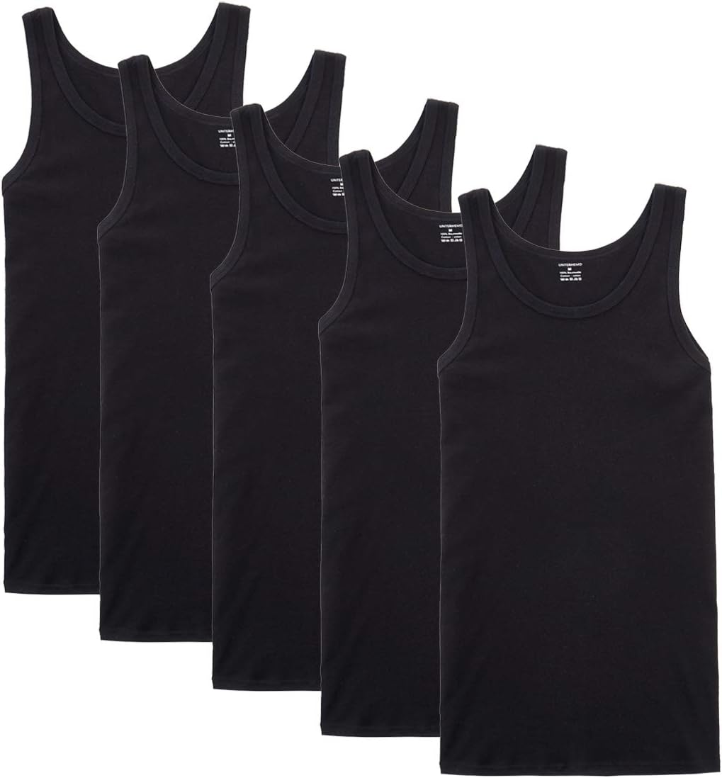 NUOZA Men’s Vest, Special 5 Pack 100% Cotton Vest for Men, Multiple Colors, Affo...