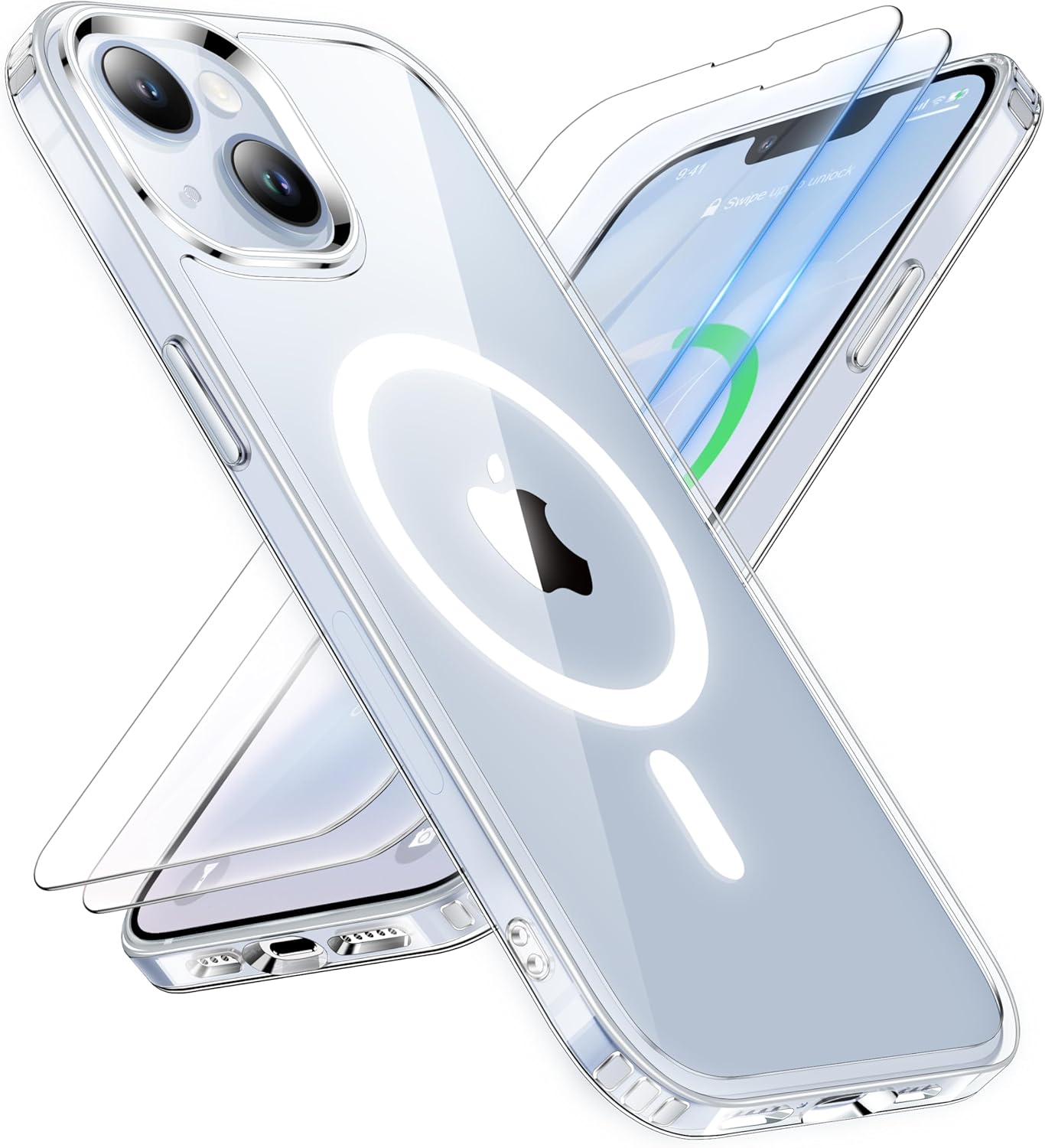 ORETECH Designed for iPhone 13 Case, iPhone 14 Clear Case Magnetic Compatible wi...