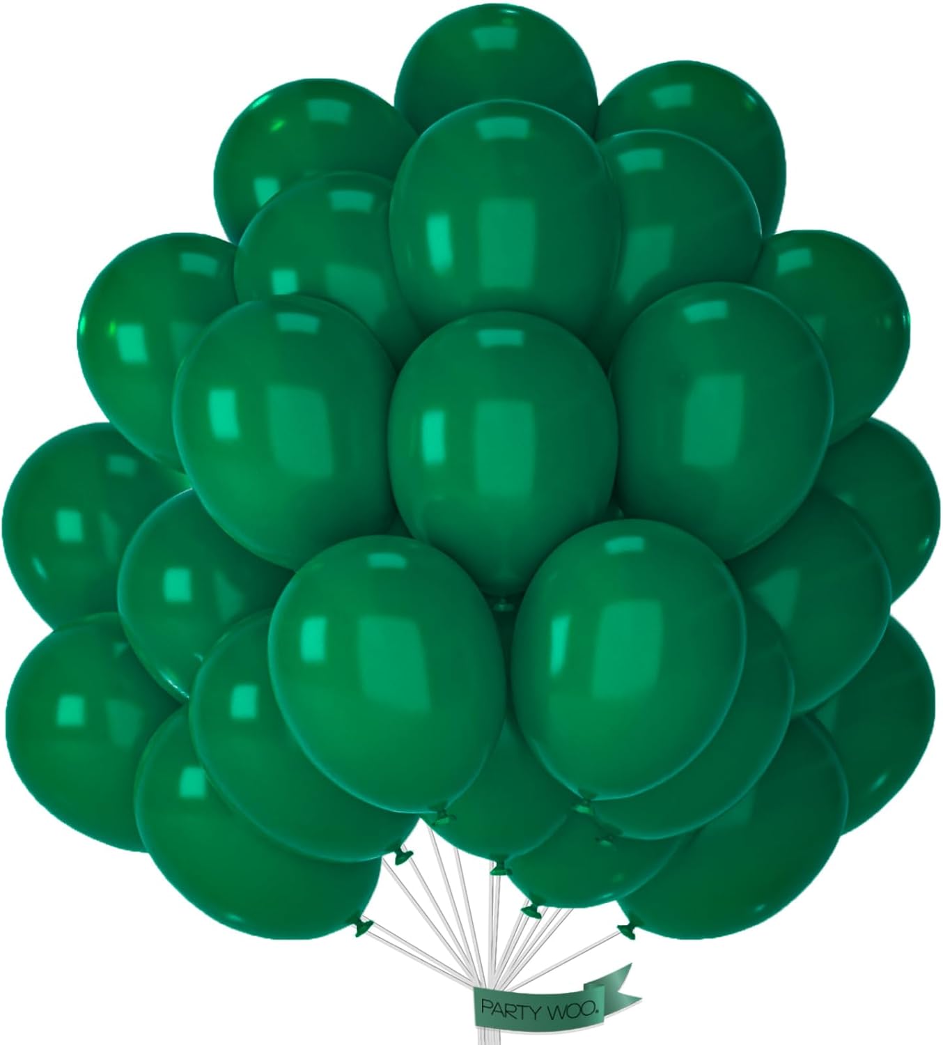 PartyWoo Dark Green Balloons, 50 pcs 10 Inch Forest Green Balloons, Green Balloo...