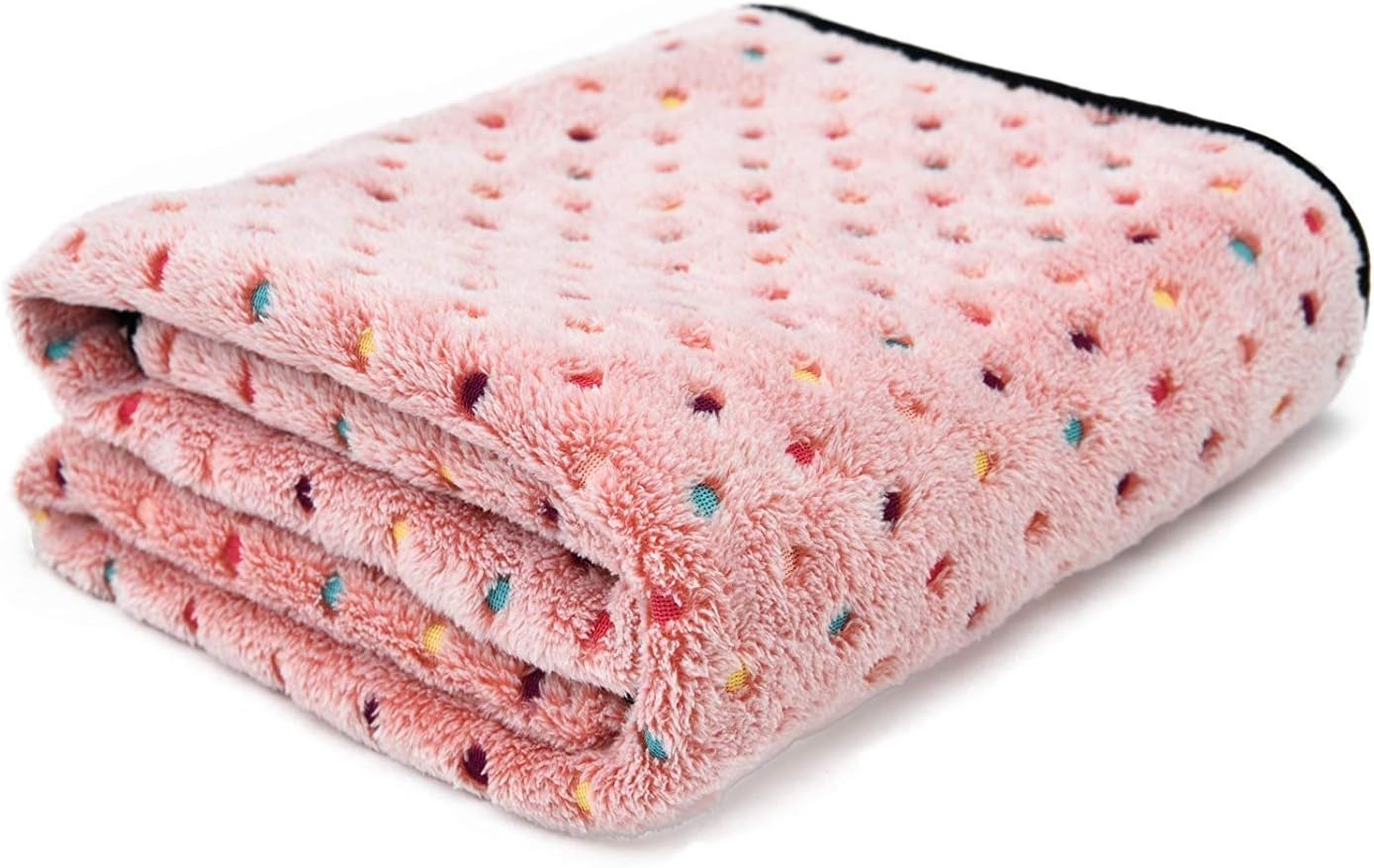 PAWZ Road Pet Dog Blanket Fluffy Fleece Fabric Soft and Cute Warm Dot Print Blan...