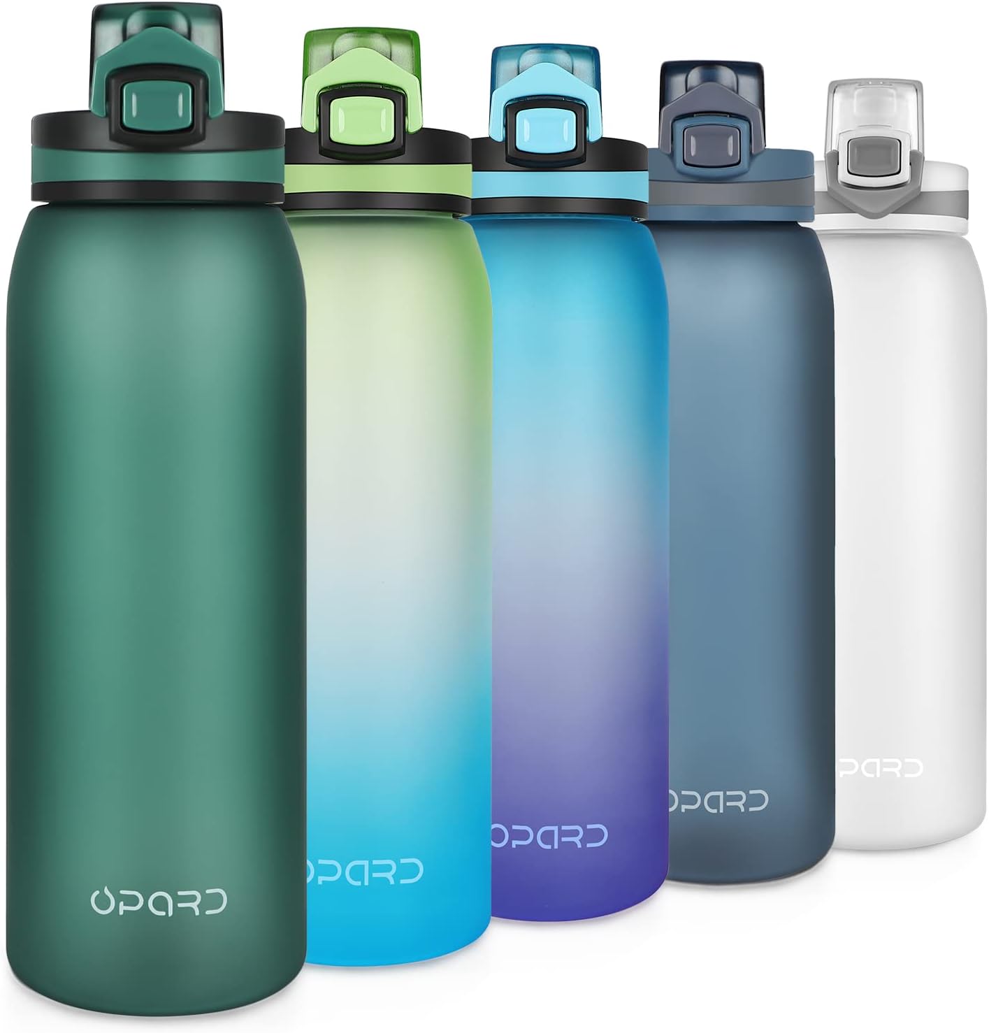 Opard Sports Water Bottle, 900ml BPA Free Non-Toxic Tritan Plastic Drinking Bott...