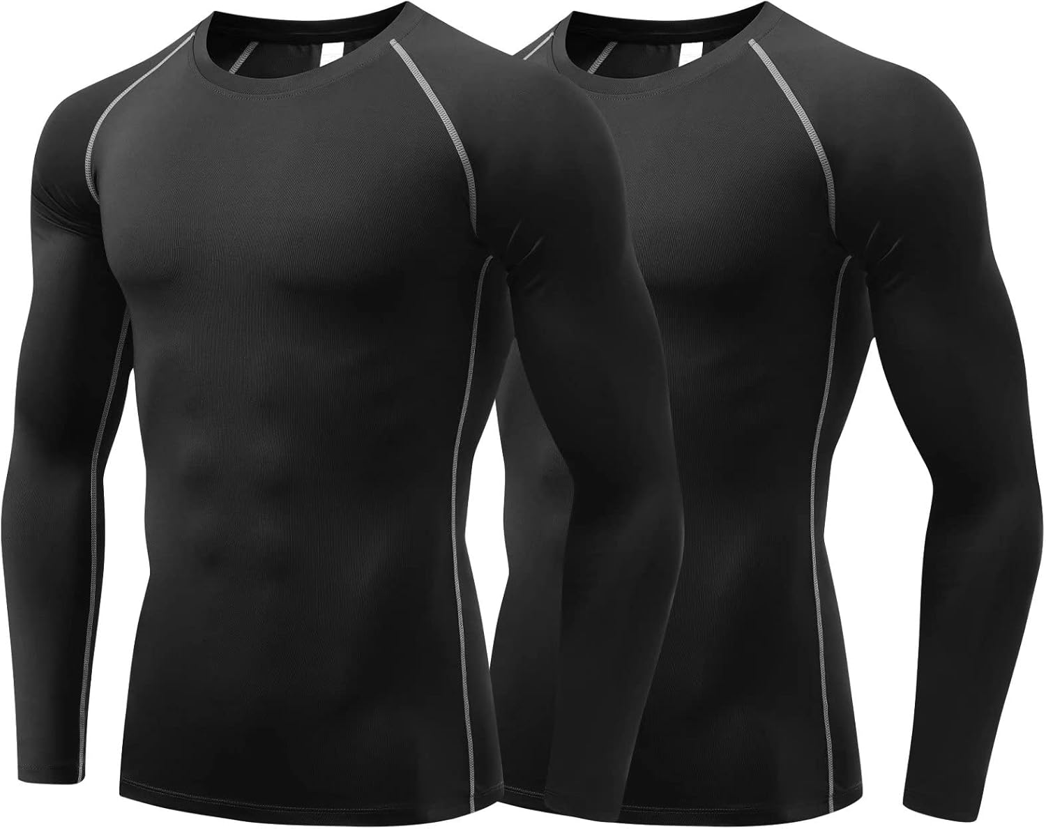 Sillictor Men's Compression Base Layer Top, Special Quick Dry Long Sleeve Runnin...