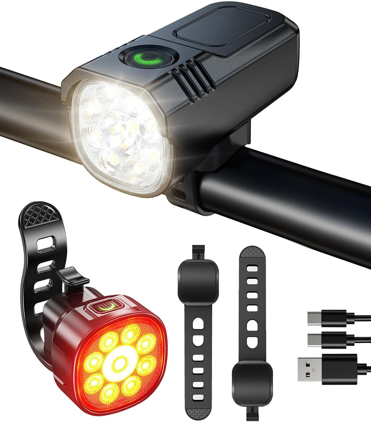 Victoper Bike Lights Front And Back,Wide Beam Bicycle Lights,2024 Upgrade 10000...