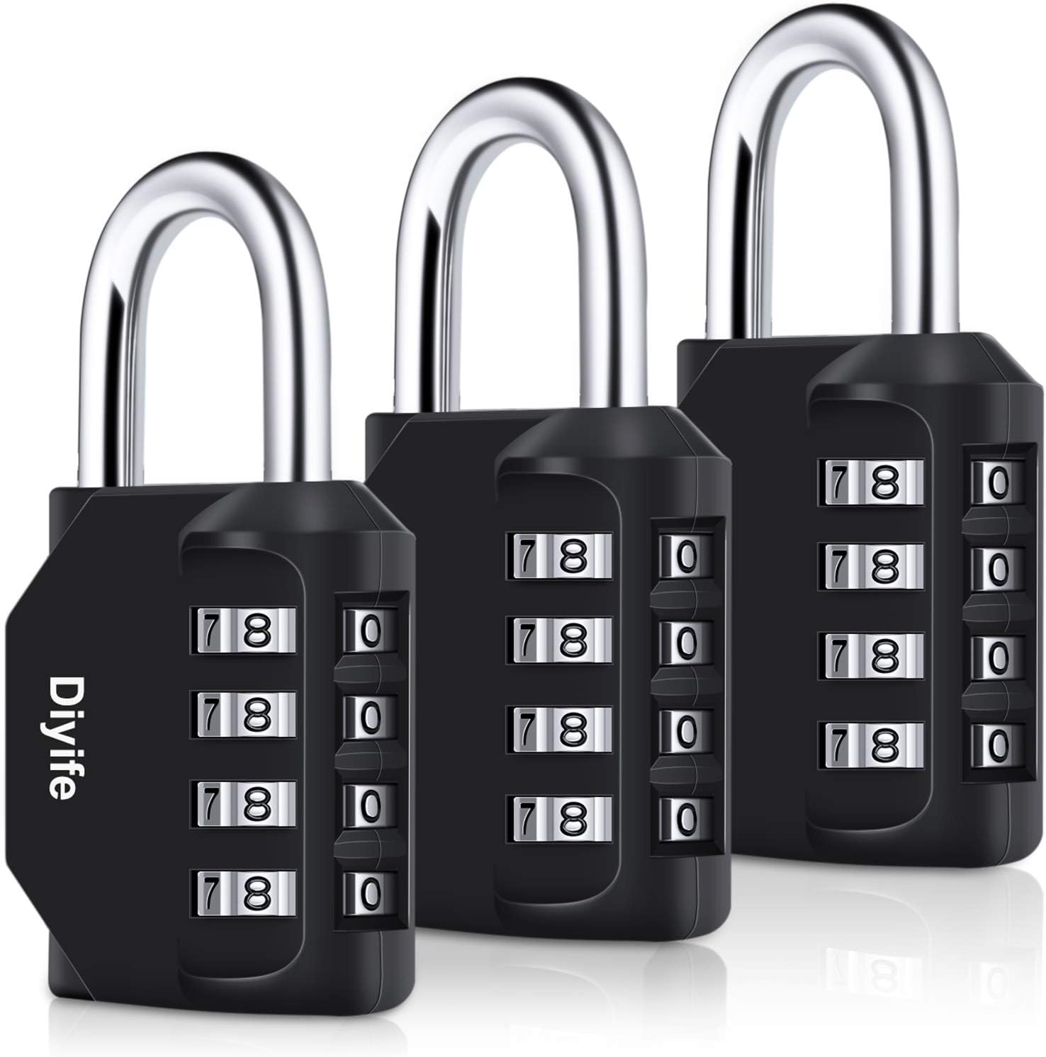 Combination Padlock, Diyife 4 Digit Lock Combination, Special Padlock Weatherpro...