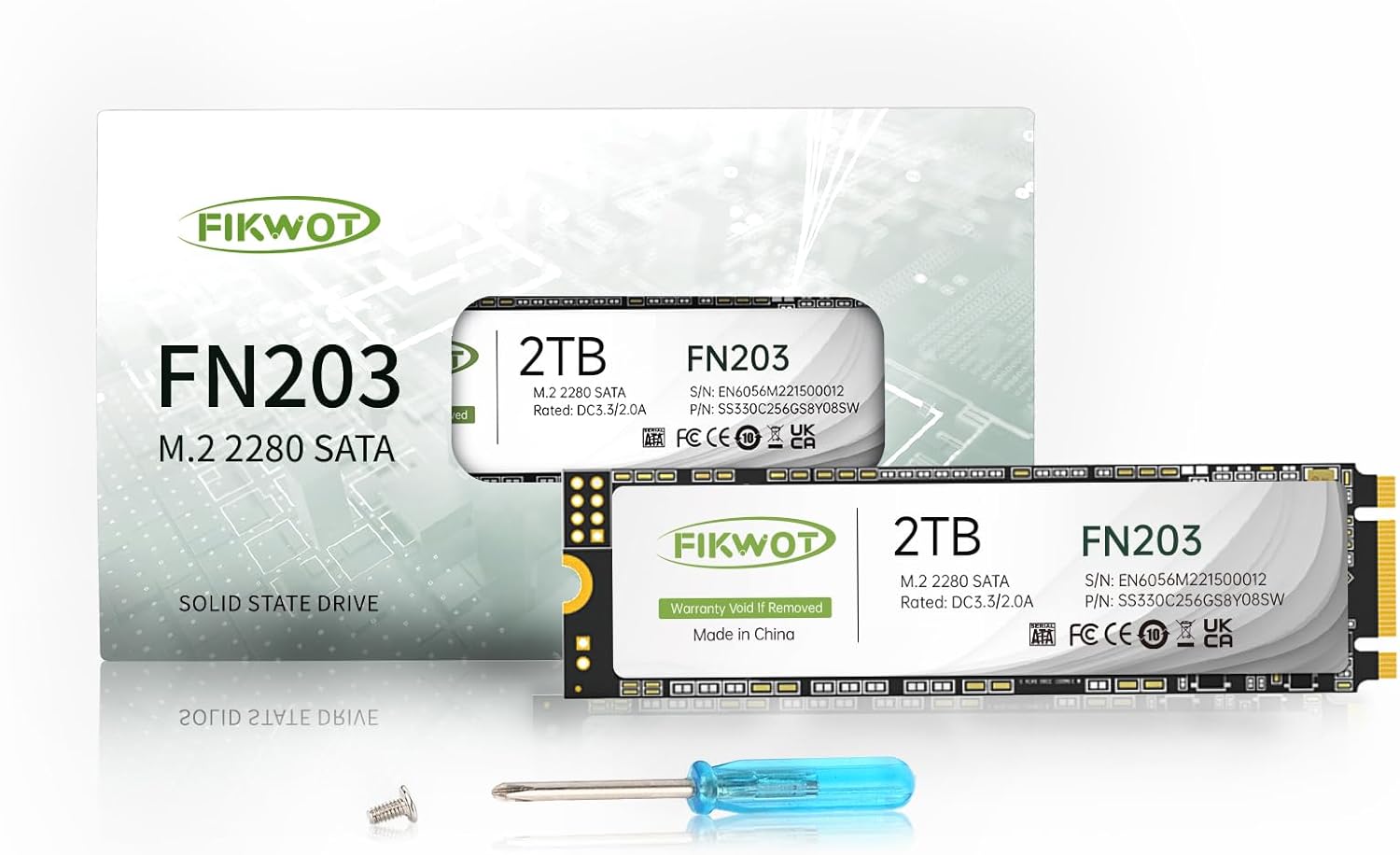 Fikwot FN203 SSD, Special 2TB M.2 SATA Internal Solid State Drive, High-Quality...