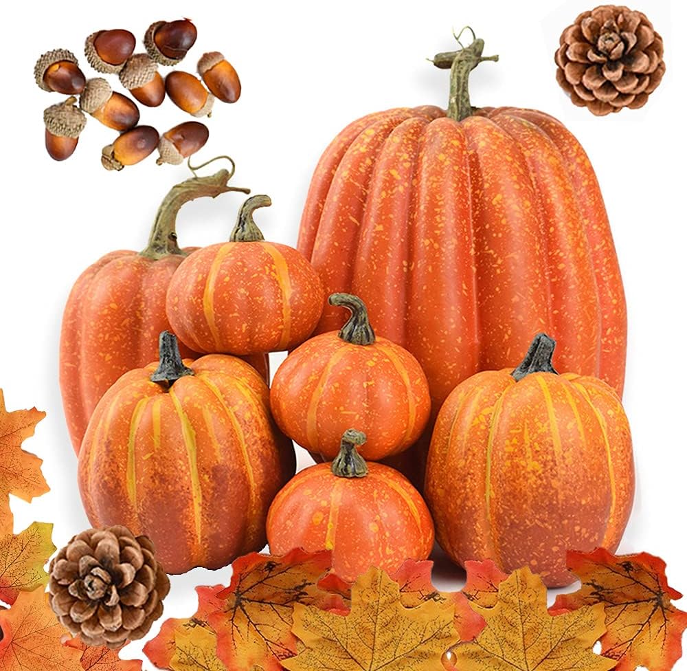 DOJoykey Autumn Decoration Set, Special Large Size Artificial Pumpkin, Innovativ...