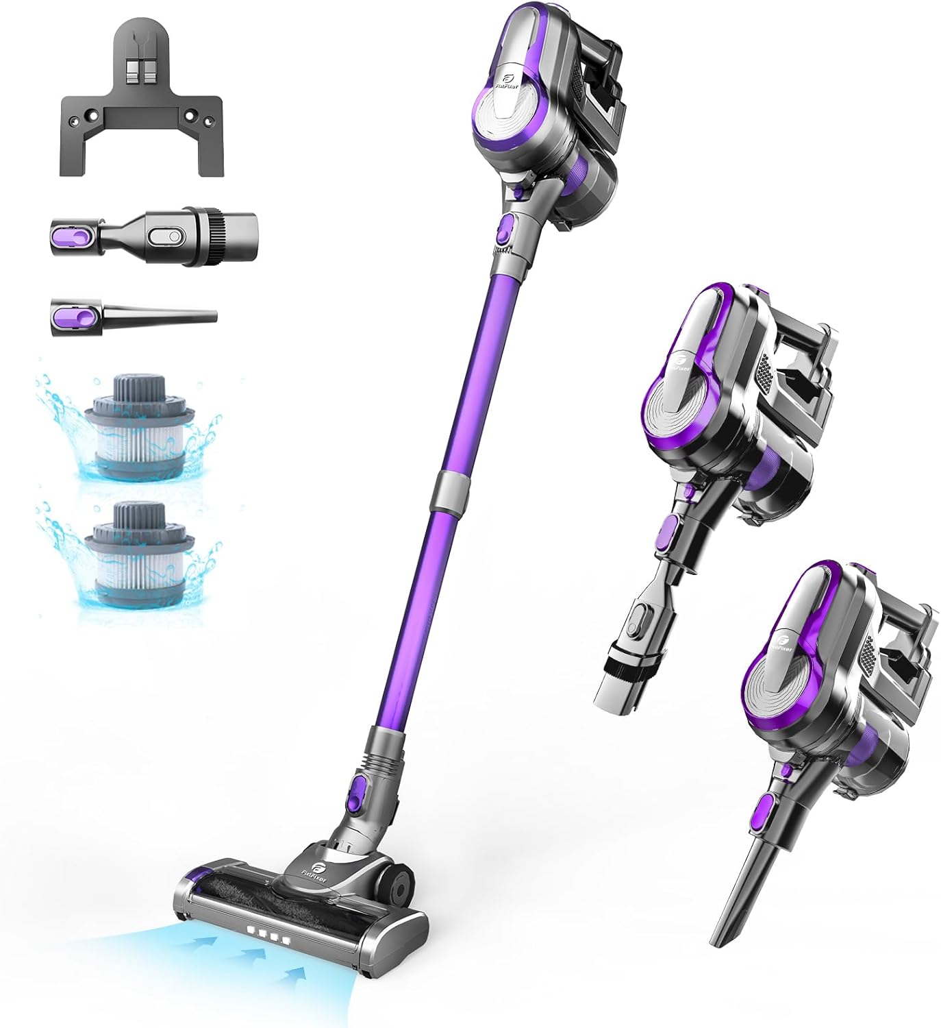 FixtFixer Cordless Vacuum Cleaner, 350W/35KPa Vacuum Cleaner, 8 * 2200mAh long l...