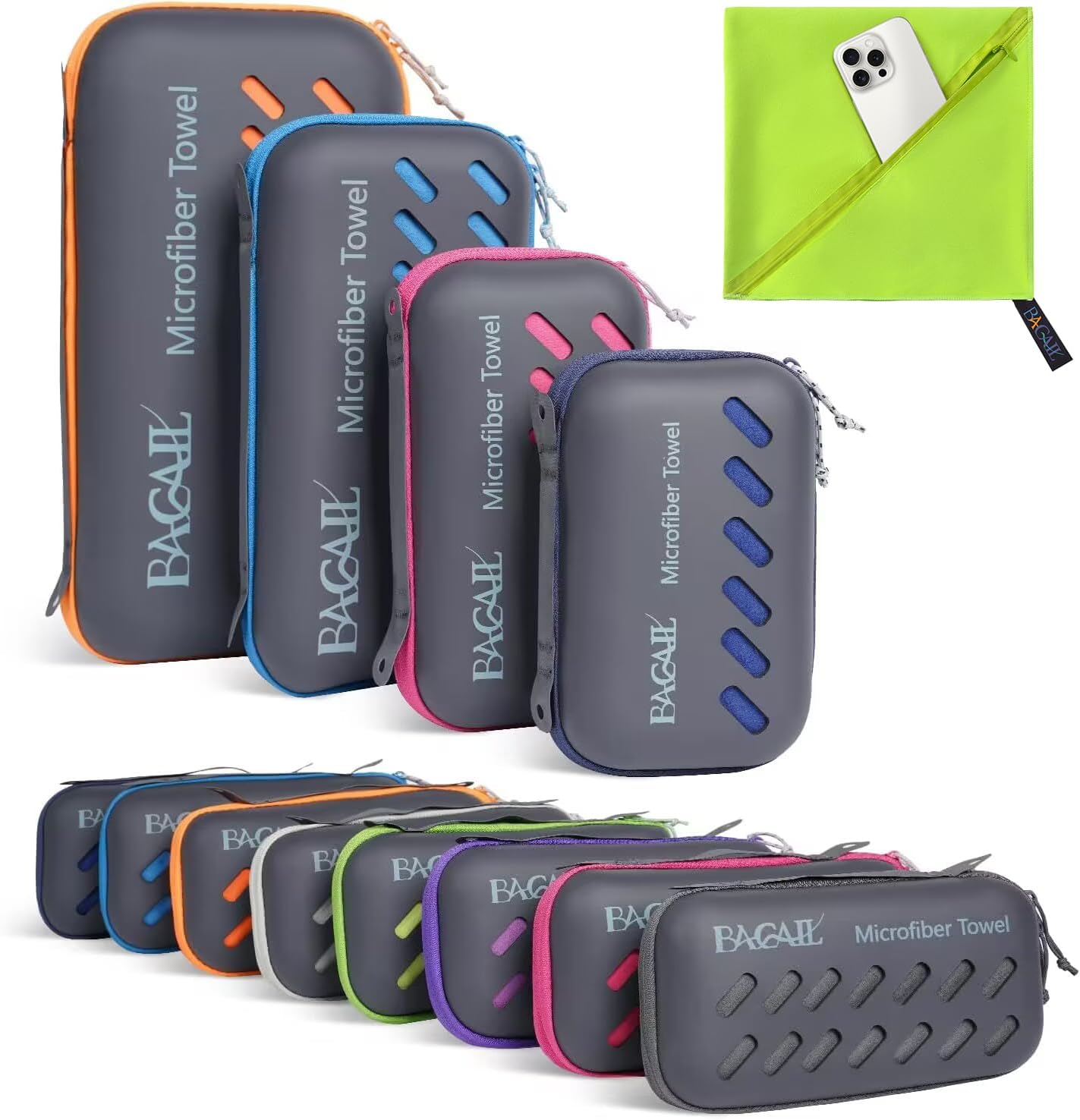 BAGAIL Microfibre Travel Towel, Special Camping Towel, Innovative Swimming Towel...