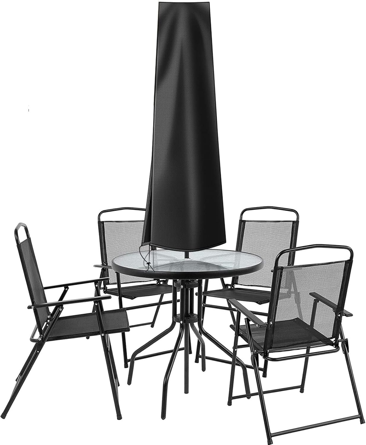 OKPOW Parasol Cover 600D Oxford Fabric Waterproof Patio Umbrella Covers with Zip...