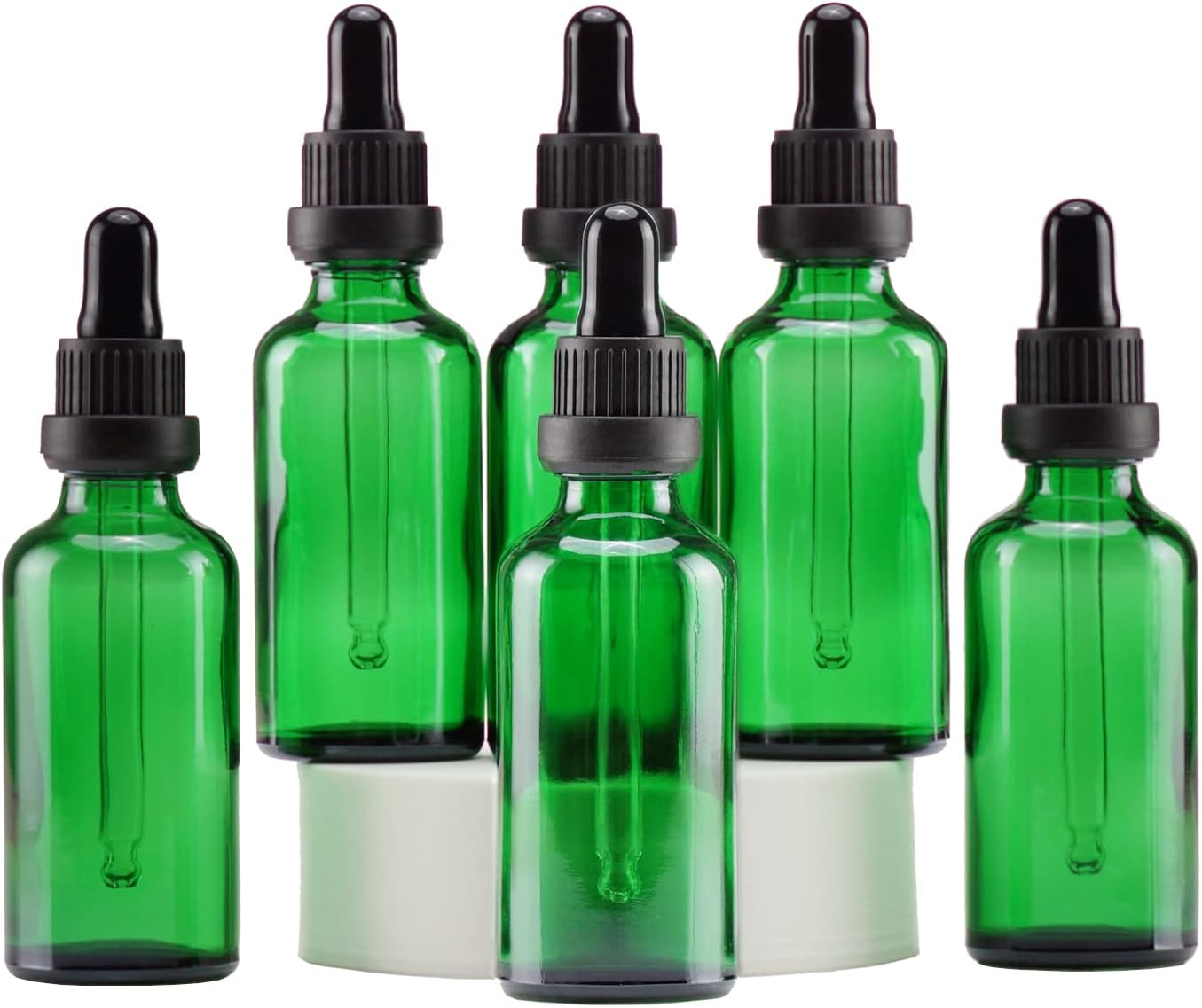 Yizhao Green Glass Dropper Bottles, Special Bottles with Glass Pipette Dropper,...