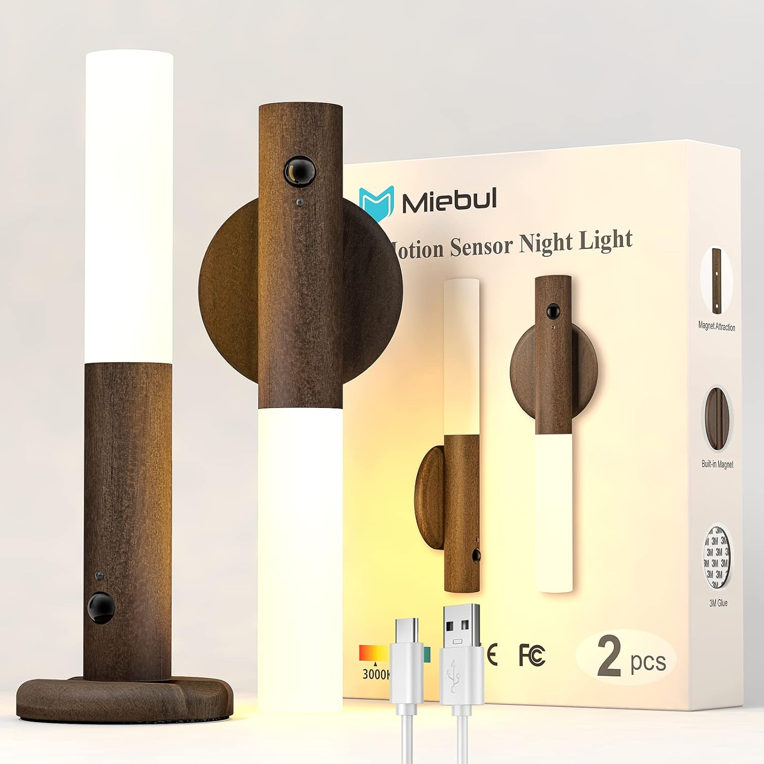 Miebul Motion Sensor Night Light, Special Magnetic LED Wall Lights, Innovative R...