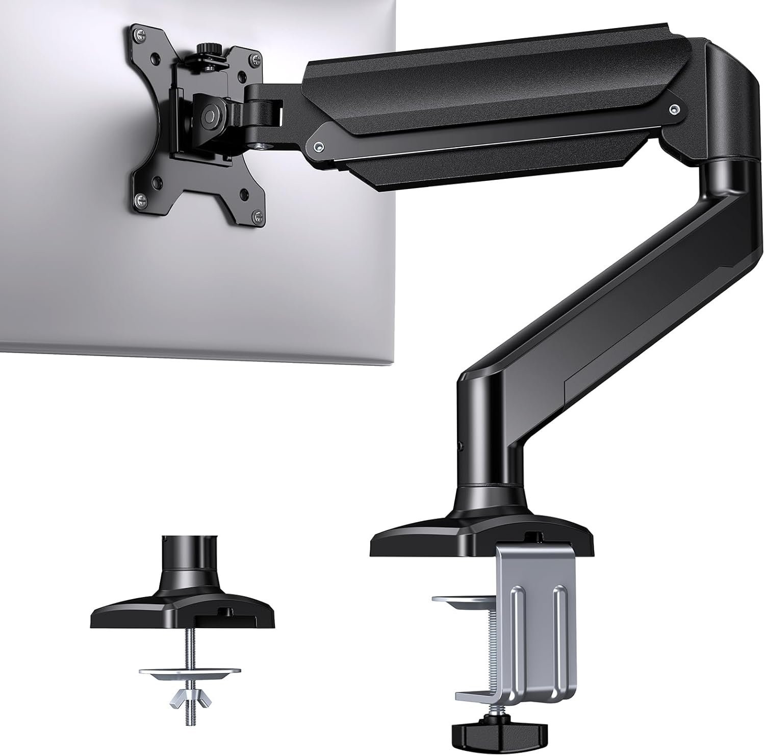 HUANUO Single Monitor Mount for 13″–32″ Screens up to 22 lbs, Height Adjustable...