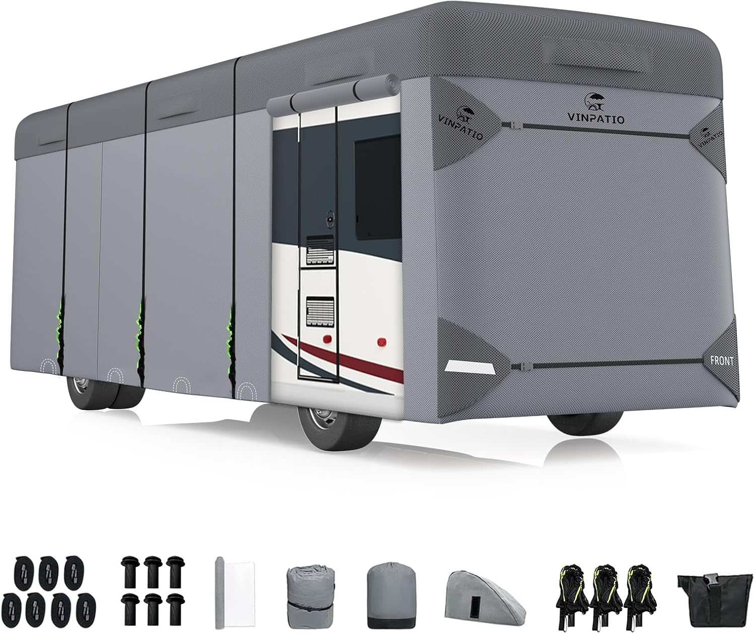 Class A RV Cover Extra Thick 7 Layers Top, Fits 31'-34' RV, Heavy Duty Windproof...
