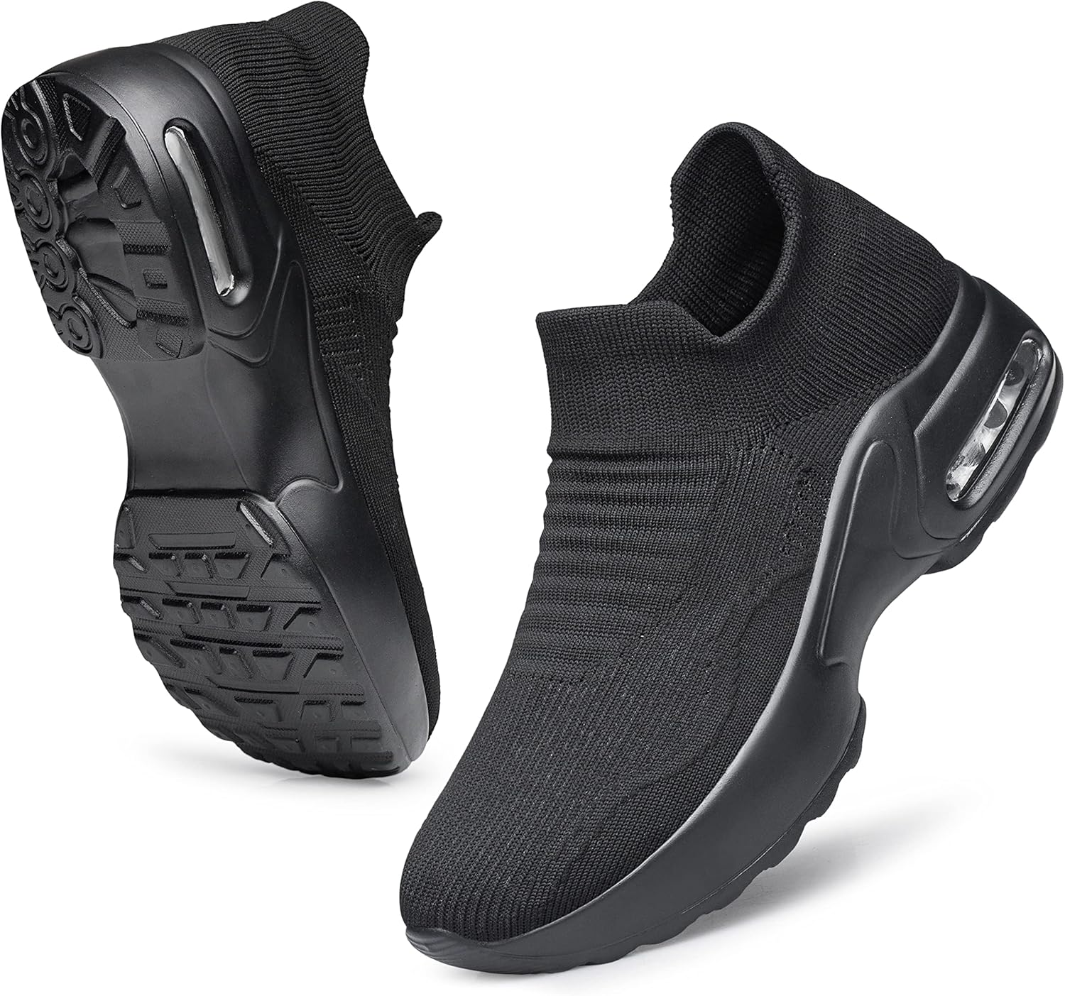 YHOON Women's Walking Shoes Slip-on - Sock Sneakers Ladies Nursing Work Air Cush...