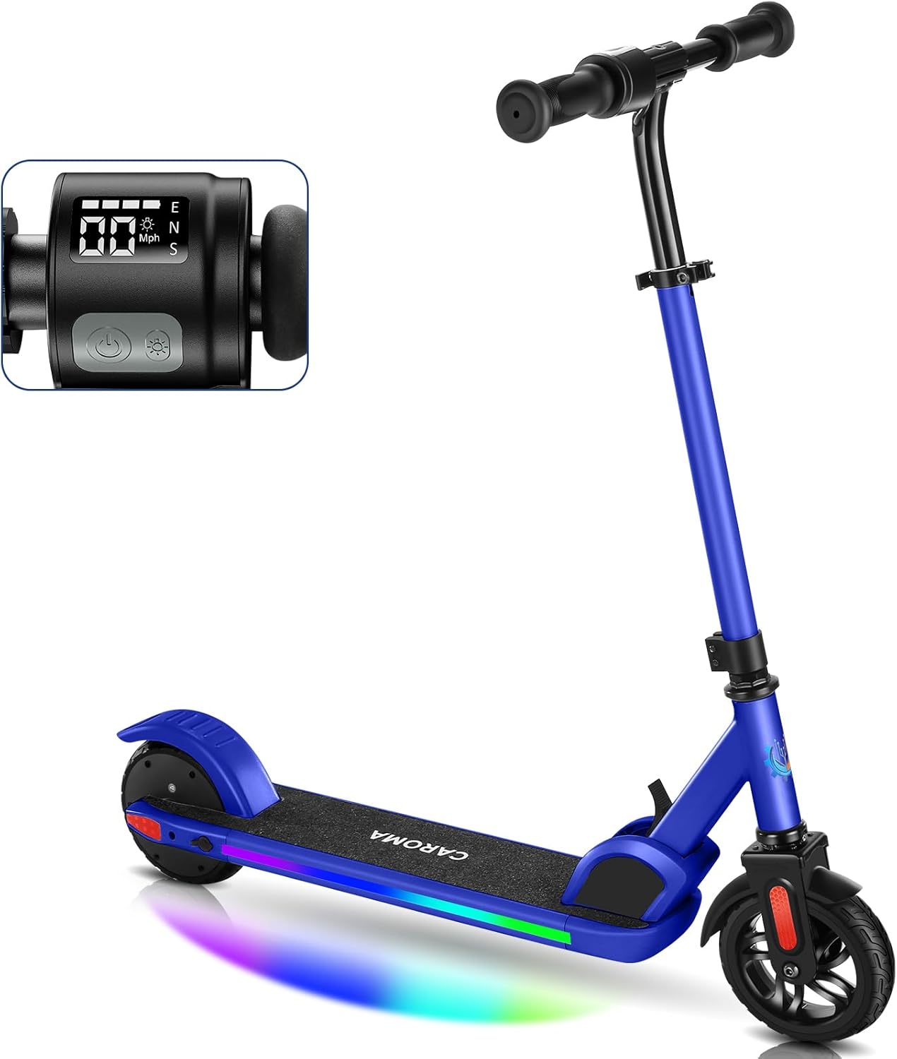 Caroma Electric Scooter for Kids Ages 6-14, 150W/180W Motor, 10 mph, 80 mins Rid...