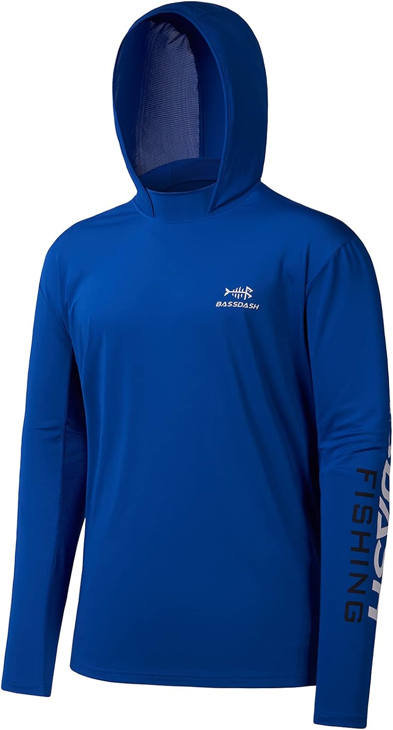 BASSDASH UPF 50+ Men’s UV Sun Protection Long Sleeve Performance Fishing Hoodie...