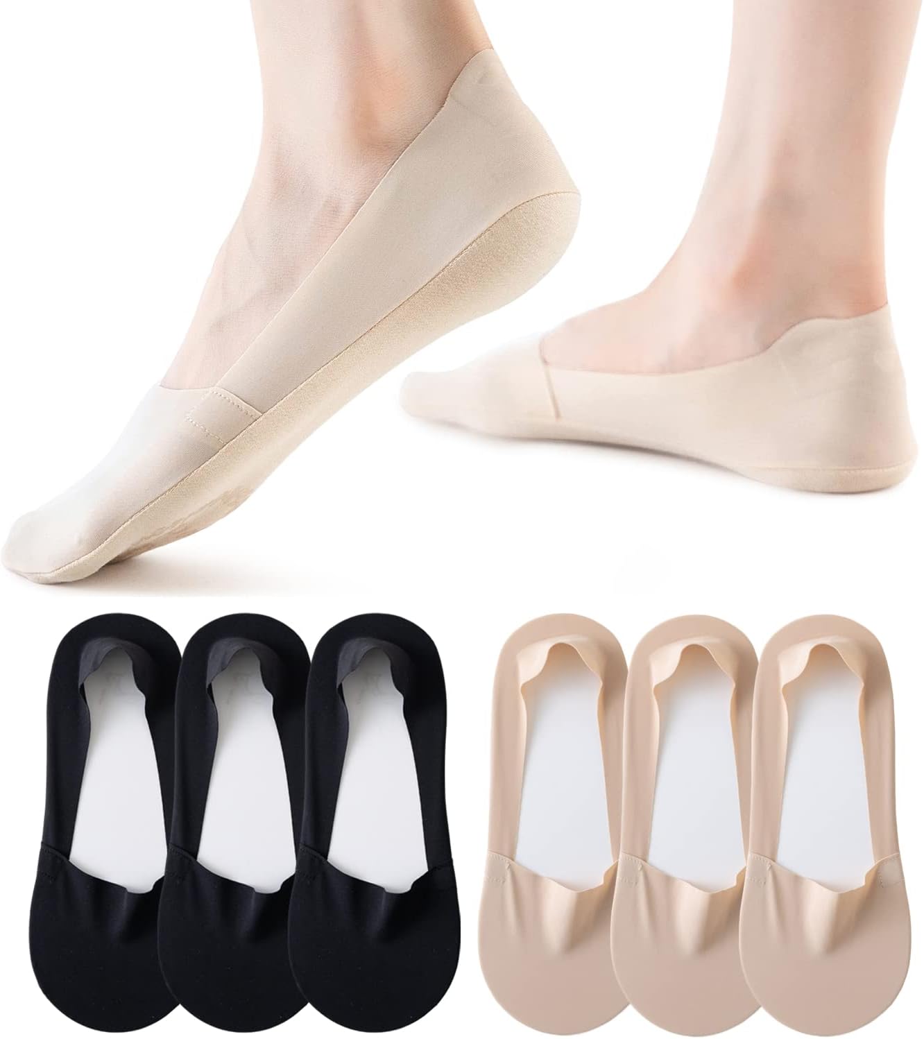 VFM 6/8 pairs Women No Show Socks Ultra Low Cut Liner Socks Ice Feeling socks No...