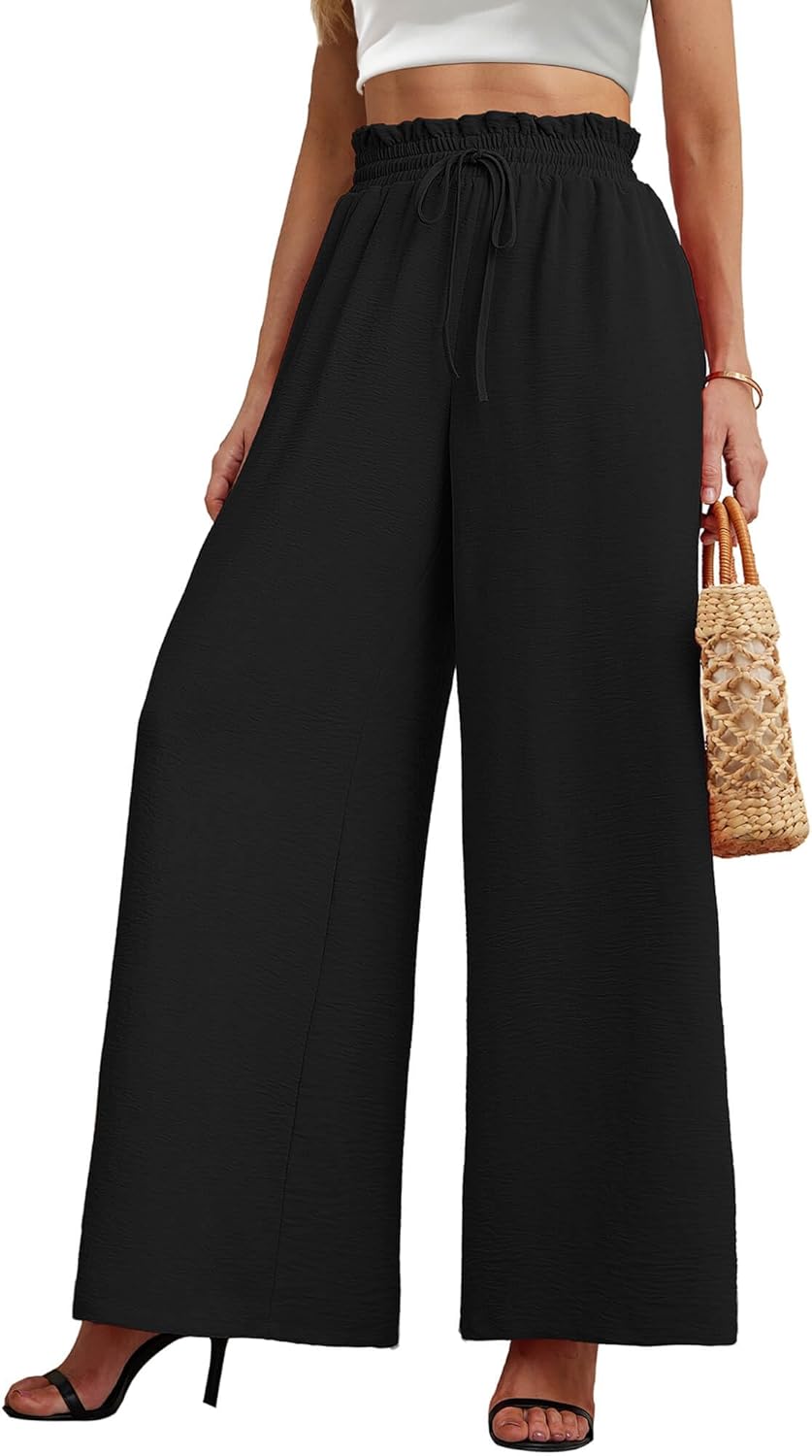 AusLook Women's Wide Leg Dress Pants, Special Lightweight High Waisted Trousers,...