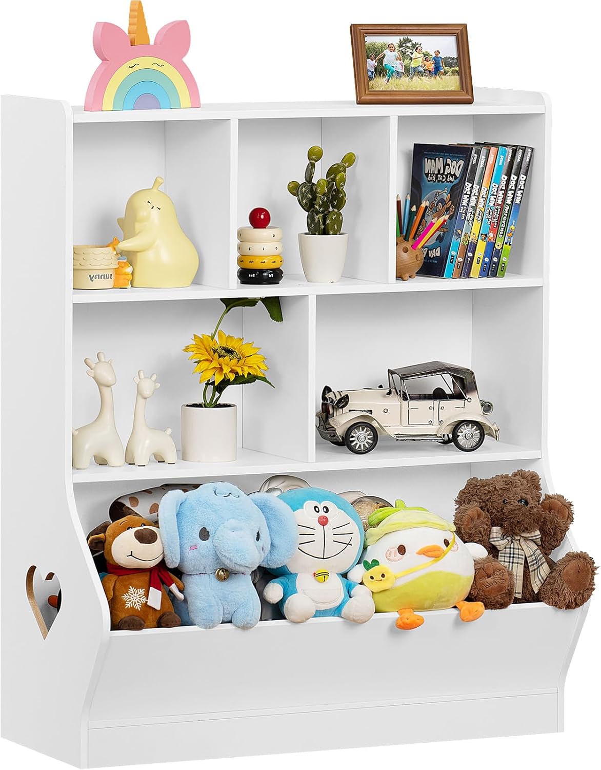 Lerliuo Kids Storage Organizer, 3 Tier Children Bookcase and Bookshelf, Toddler...