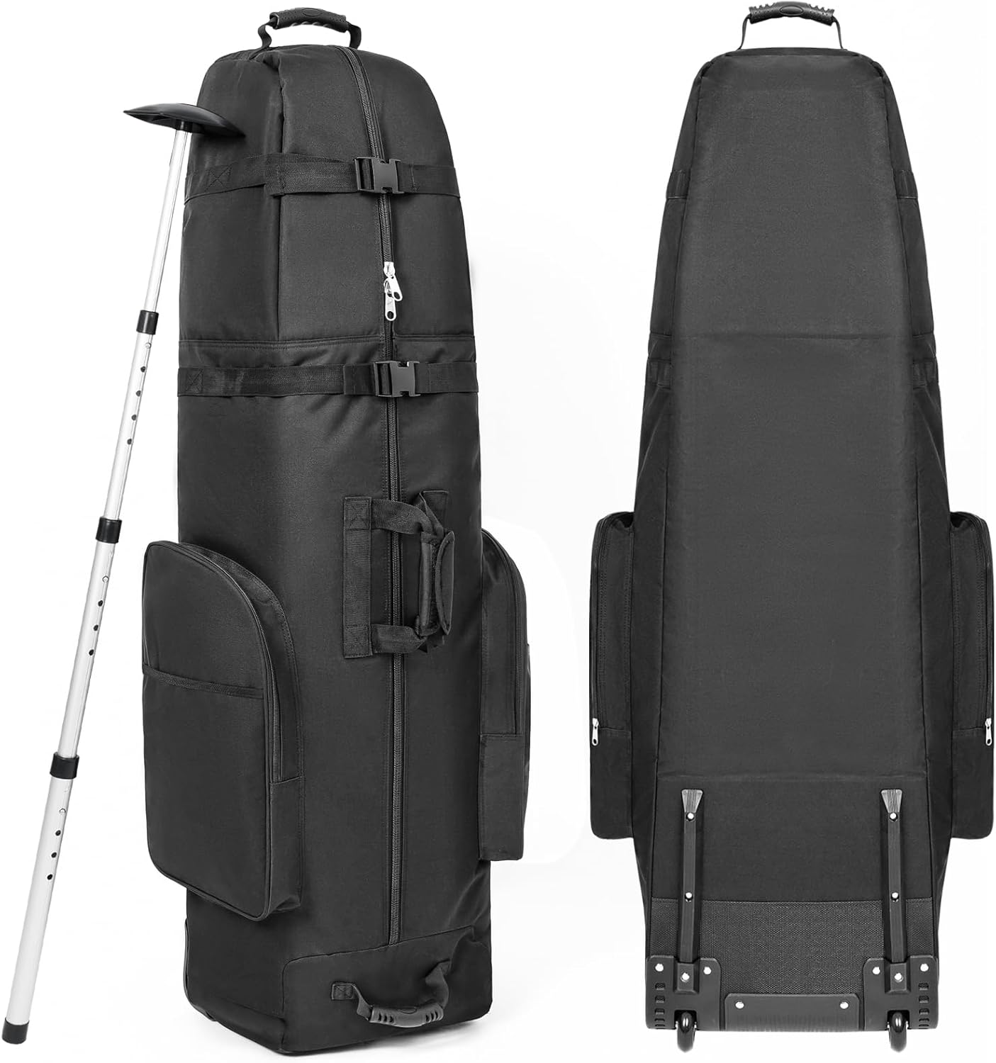 Golf Travel Bag with Wheels, Portable Golf Club Travel Cover for Airlines, 4 Lar...