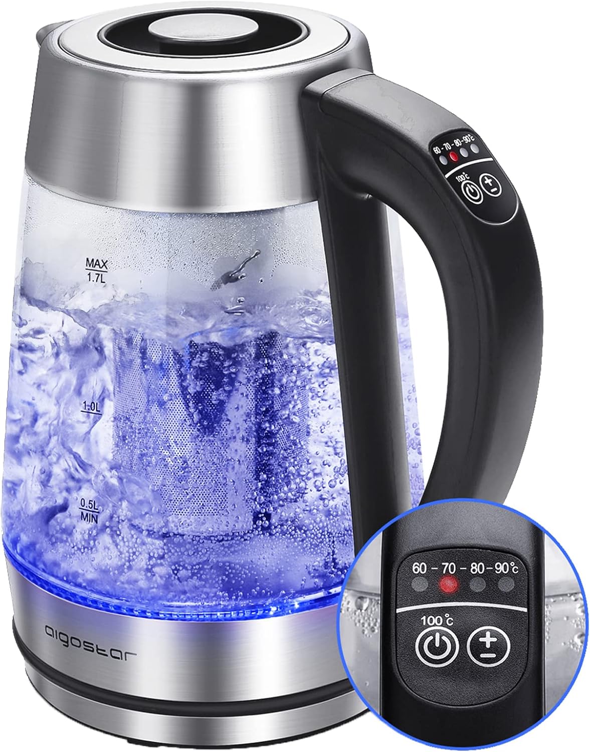Aigostar Electric Kettle, Tea Kettle with Temperat...