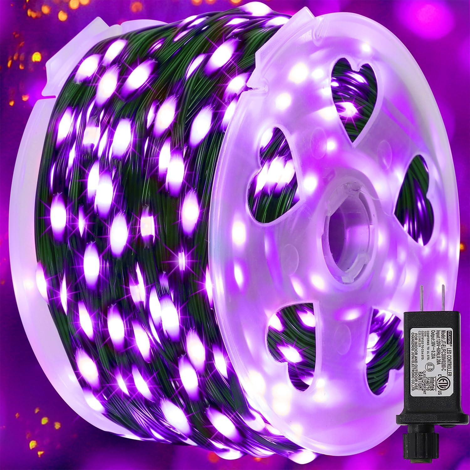 WATERGLIDE Extra Long 328 FT Halloween Lights, 1000 LED Outdoor Fairy String Lig...