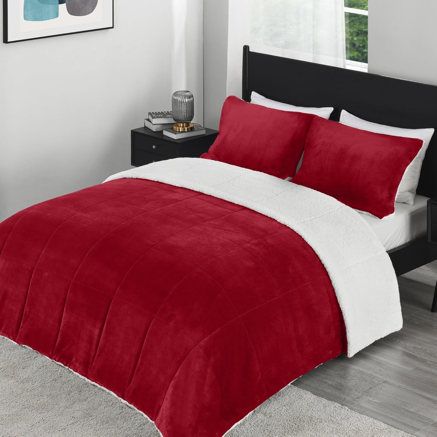 Special downluxe Comforter Set, Ultra-Soft Micromink Sherpa King Size, Best Comf...