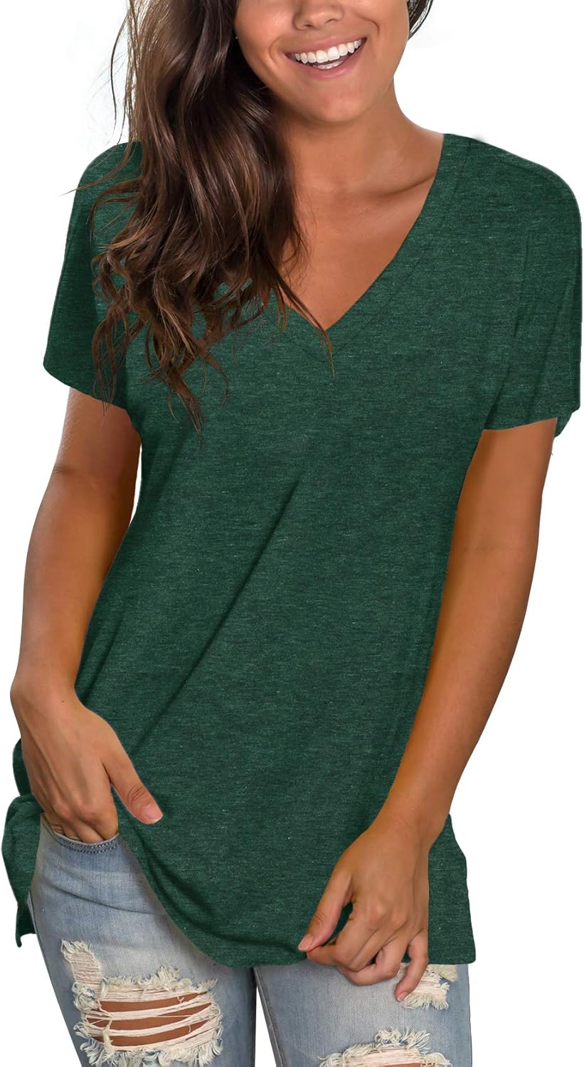 Sipaya Womens T Shirts, Special Basic V Neck Tee, Innovative Loose Fitting Casua...