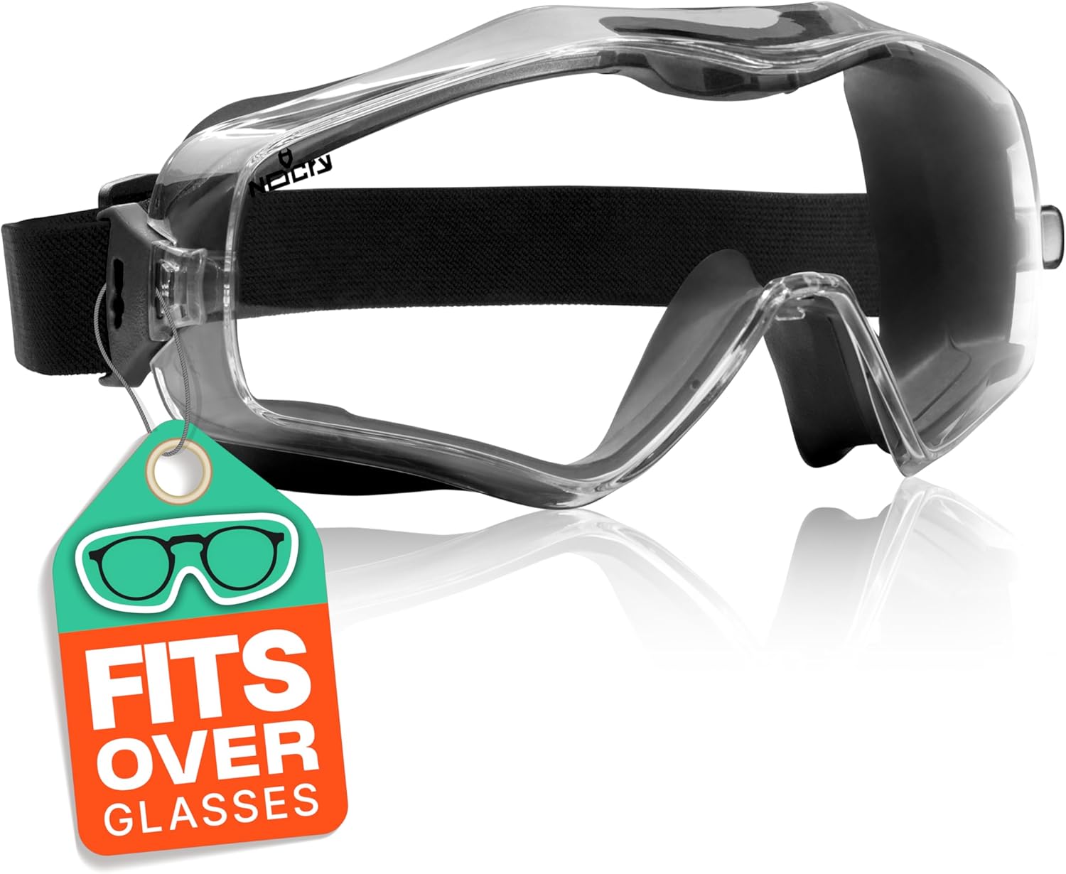 NoCry Safety Goggles Over Glasses with Extreme Impact Resistance - Anti-Scratch...